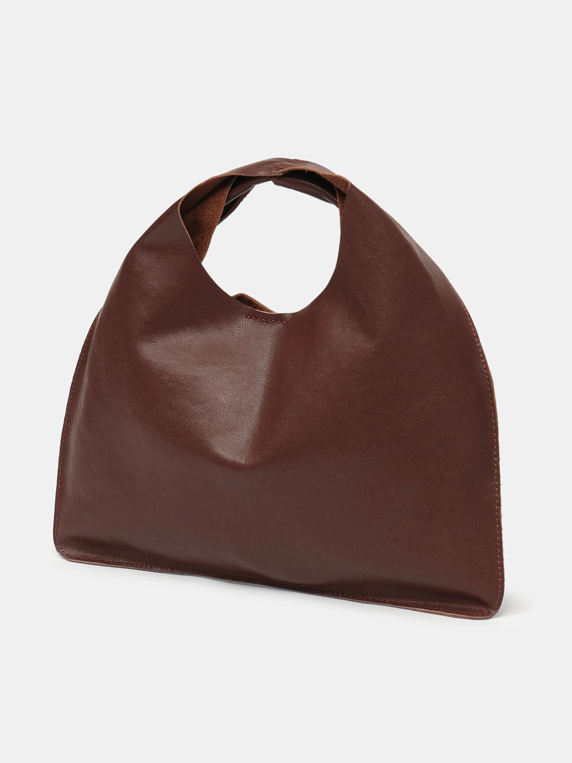 Leather Grab Bag, Brown sold by Source Unknown product image thumbnail 2