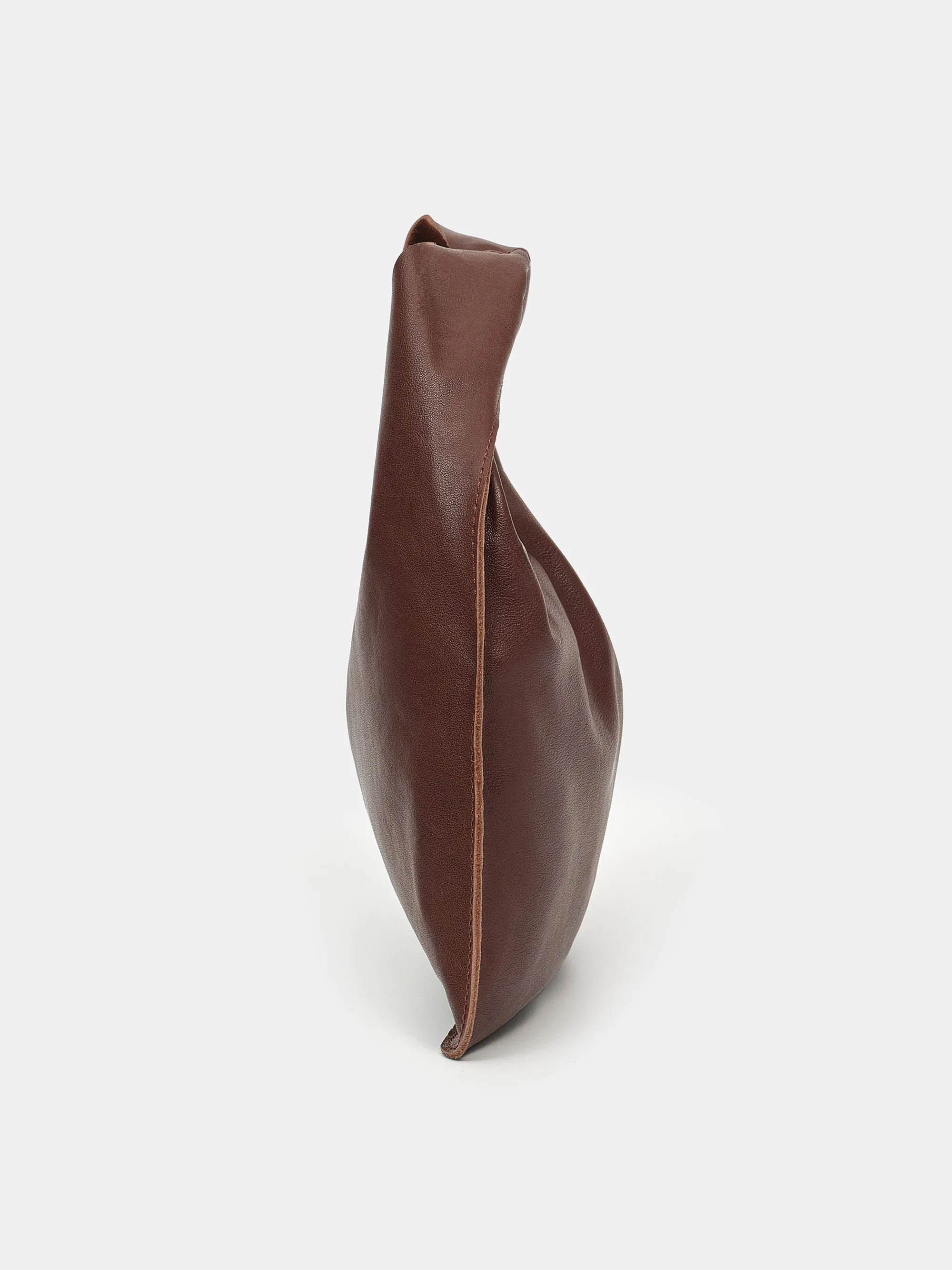 Leather Grab Bag, Brown sold by Source Unknown product image thumbnail 3
