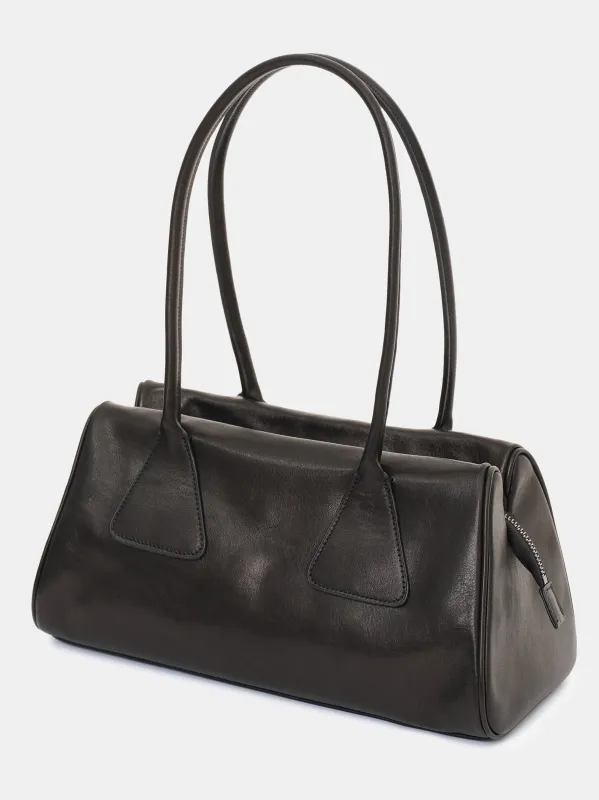 Triangular Boston Tote, Black sold by Source Unknown