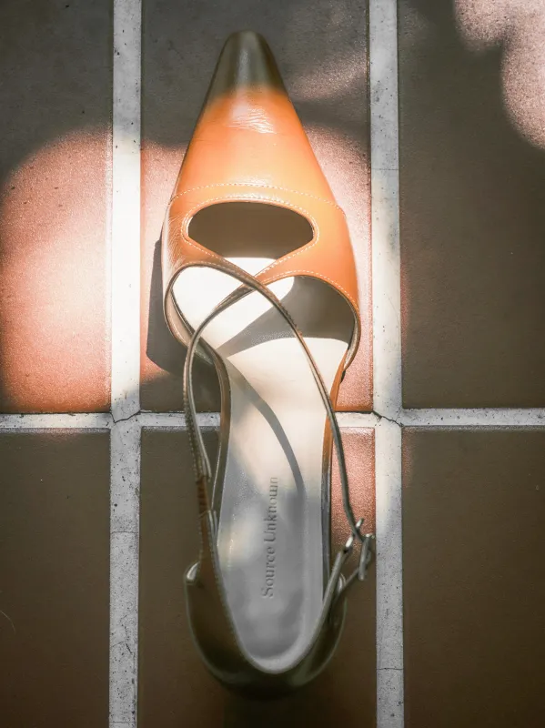 Bugur 80's Criss-Cross Pumps, Latte sold by Source Unknown