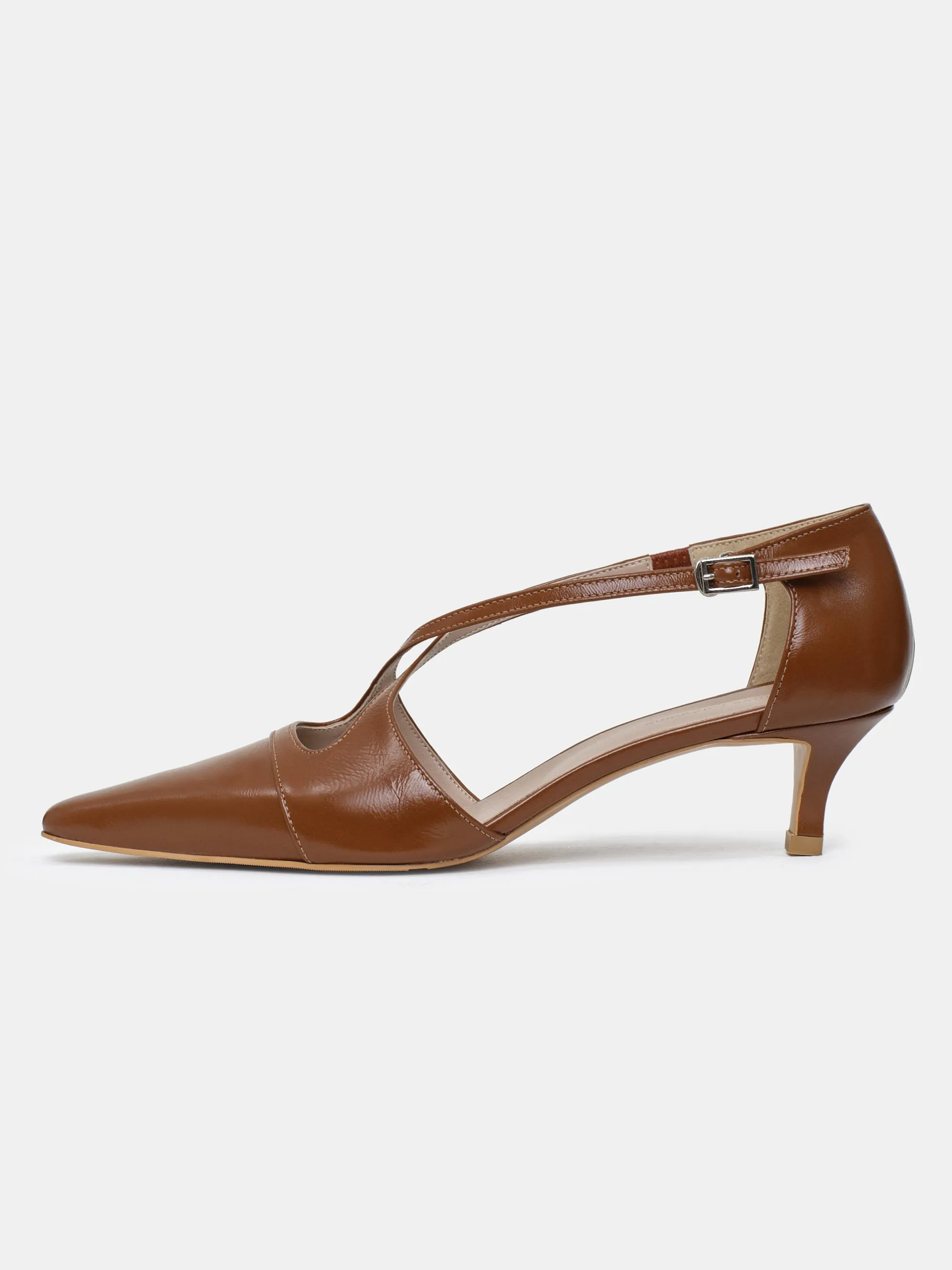 Bugur 80's Criss-Cross Pumps, Latte sold by Source Unknown product image thumbnail 2