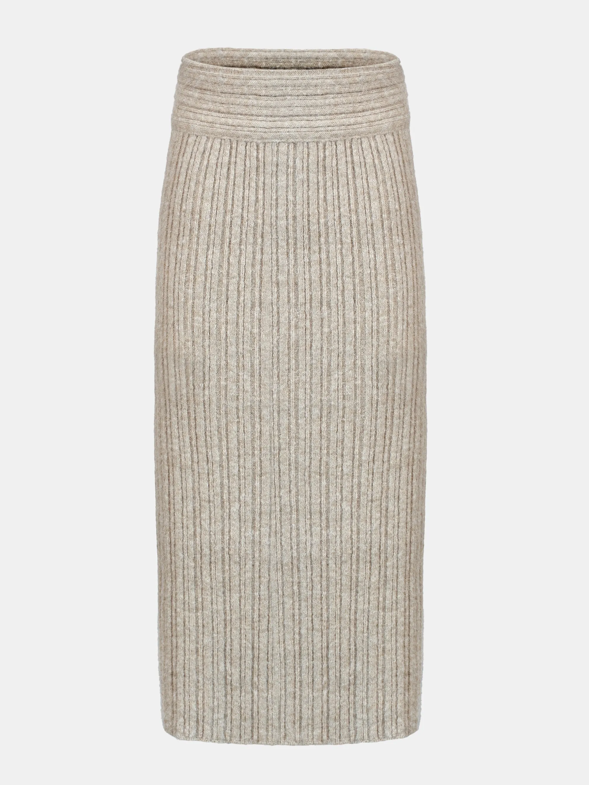 Becca High Roll Knit Skirt, Coconut sold by Source Unknown