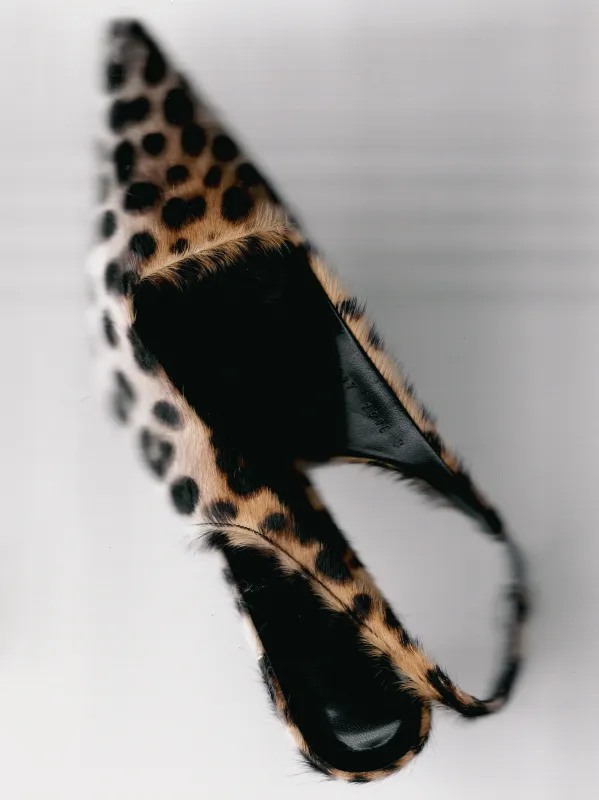 Nalita Cow-Hair Slingback Pumps, Leo Brown made by Source Unknown