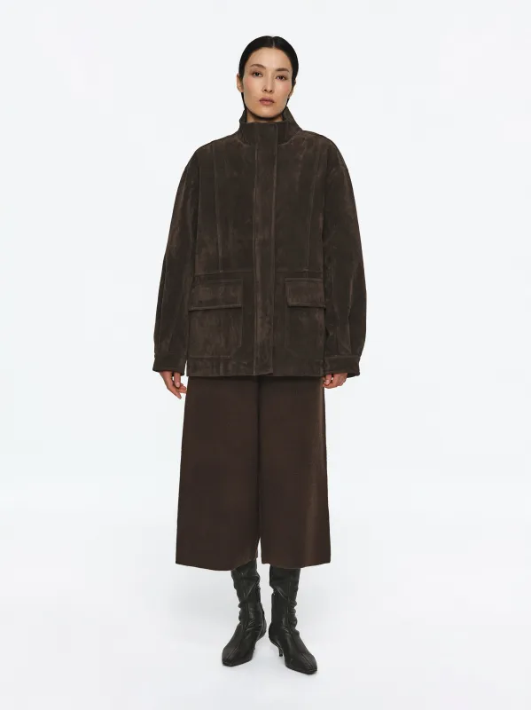 Faux Suede Padded Jacket, Brown sold by Source Unknown