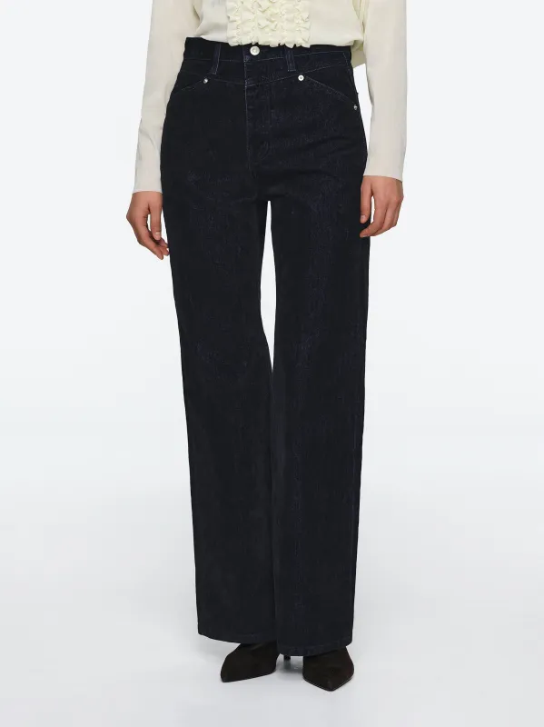 Flared Flock Jeans, Denim sold by Source Unknown