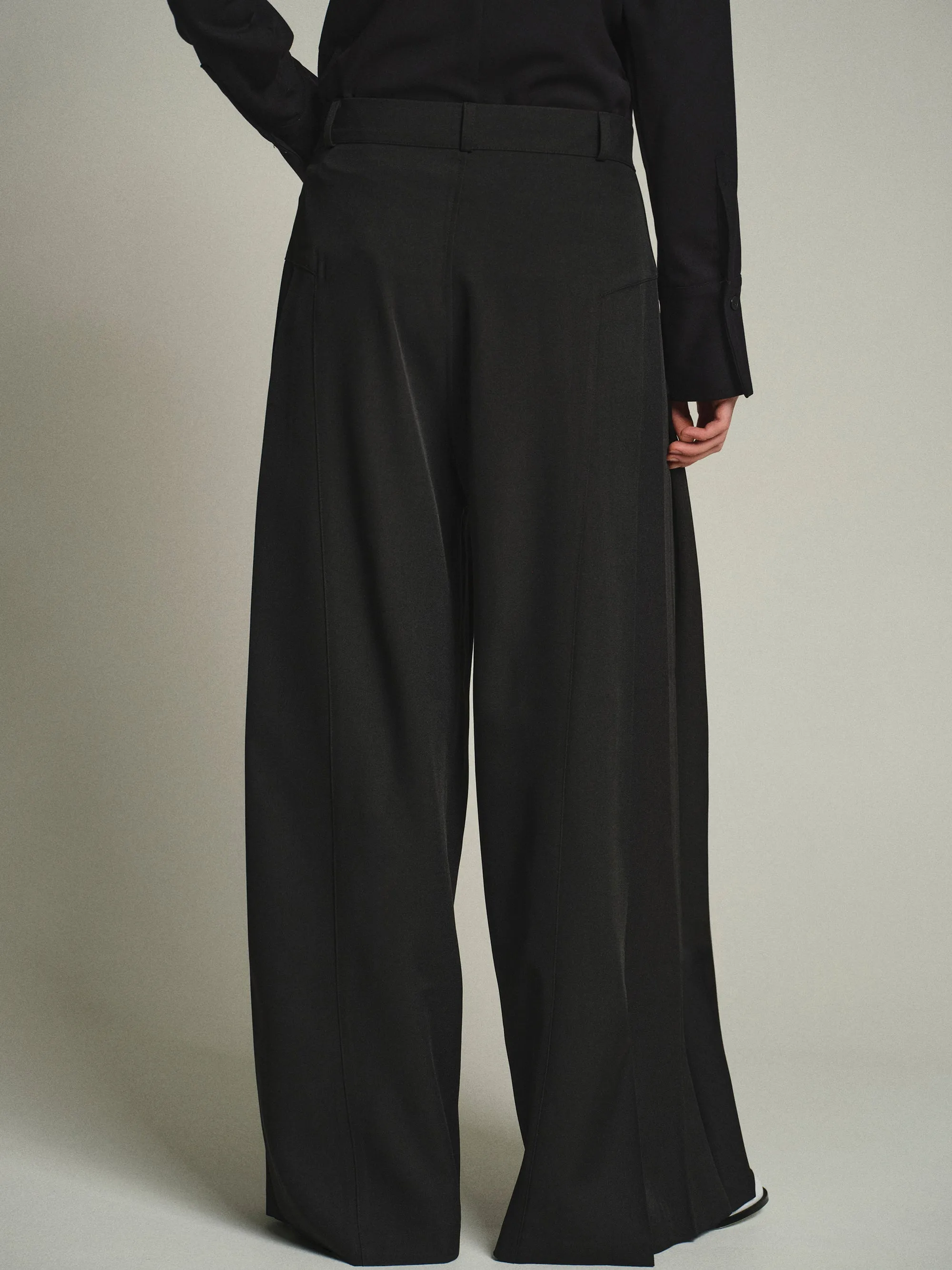 Flowy Wide-Leg Pants, Black sold by Source Unknown product image thumbnail 4