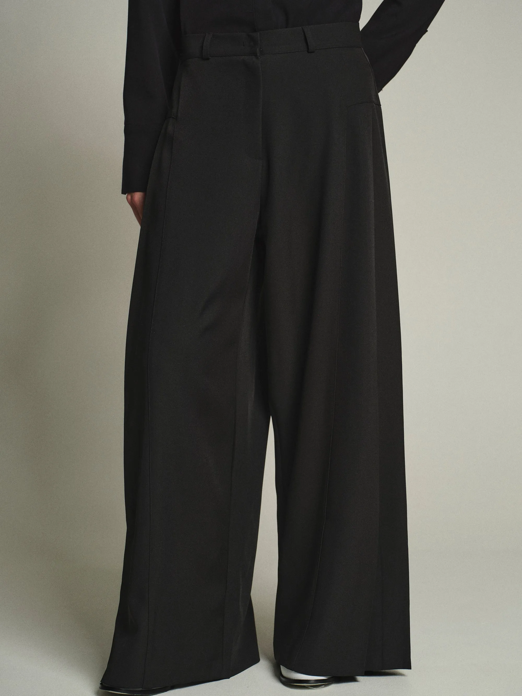 Flowy Wide-Leg Pants, Black sold by Source Unknown product image thumbnail 3