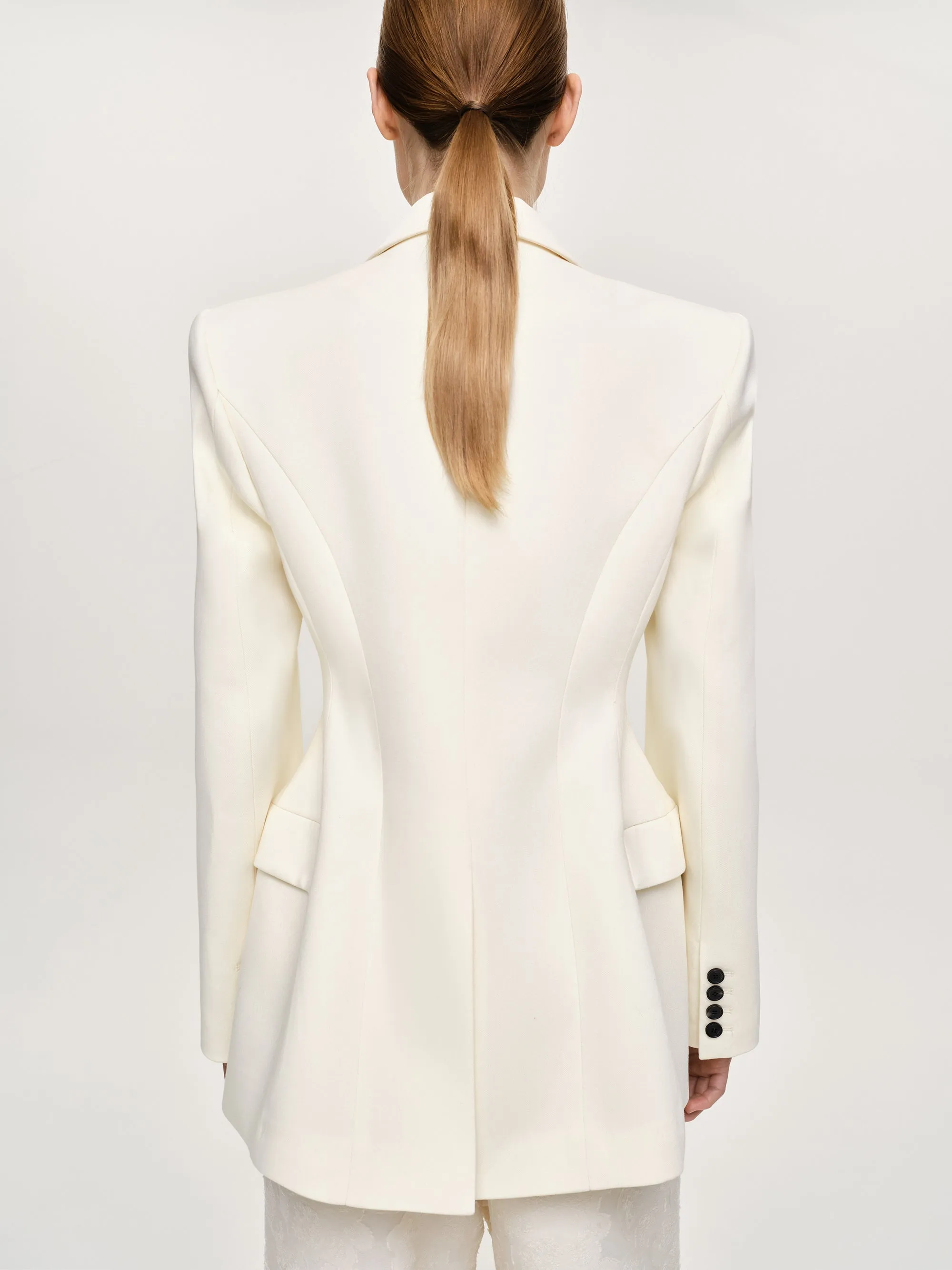 Poldo Hourglass Blazer, Cream sold by Source Unknown product image thumbnail 4
