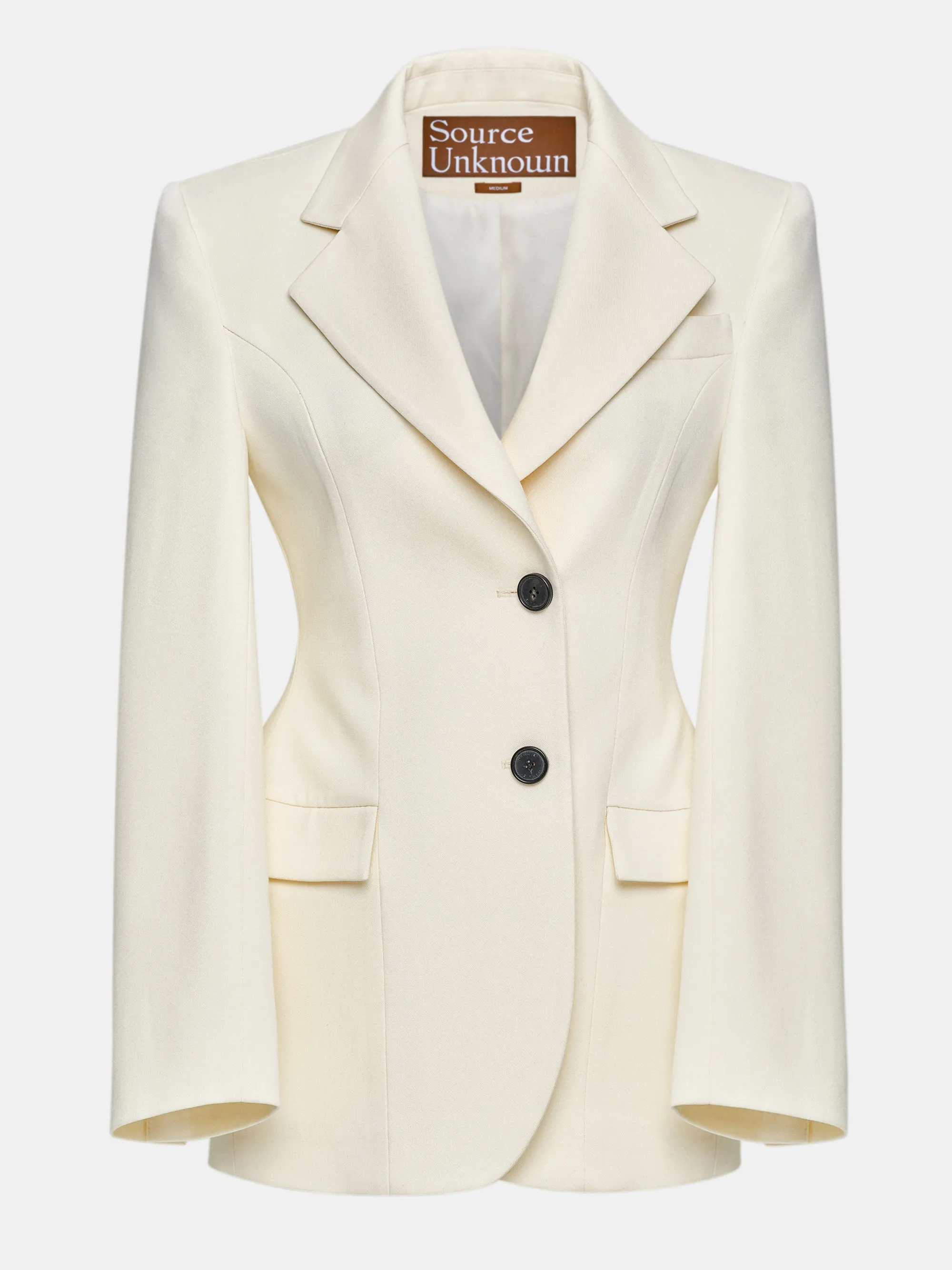 Poldo Hourglass Blazer, Cream sold by Source Unknown product image thumbnail 5