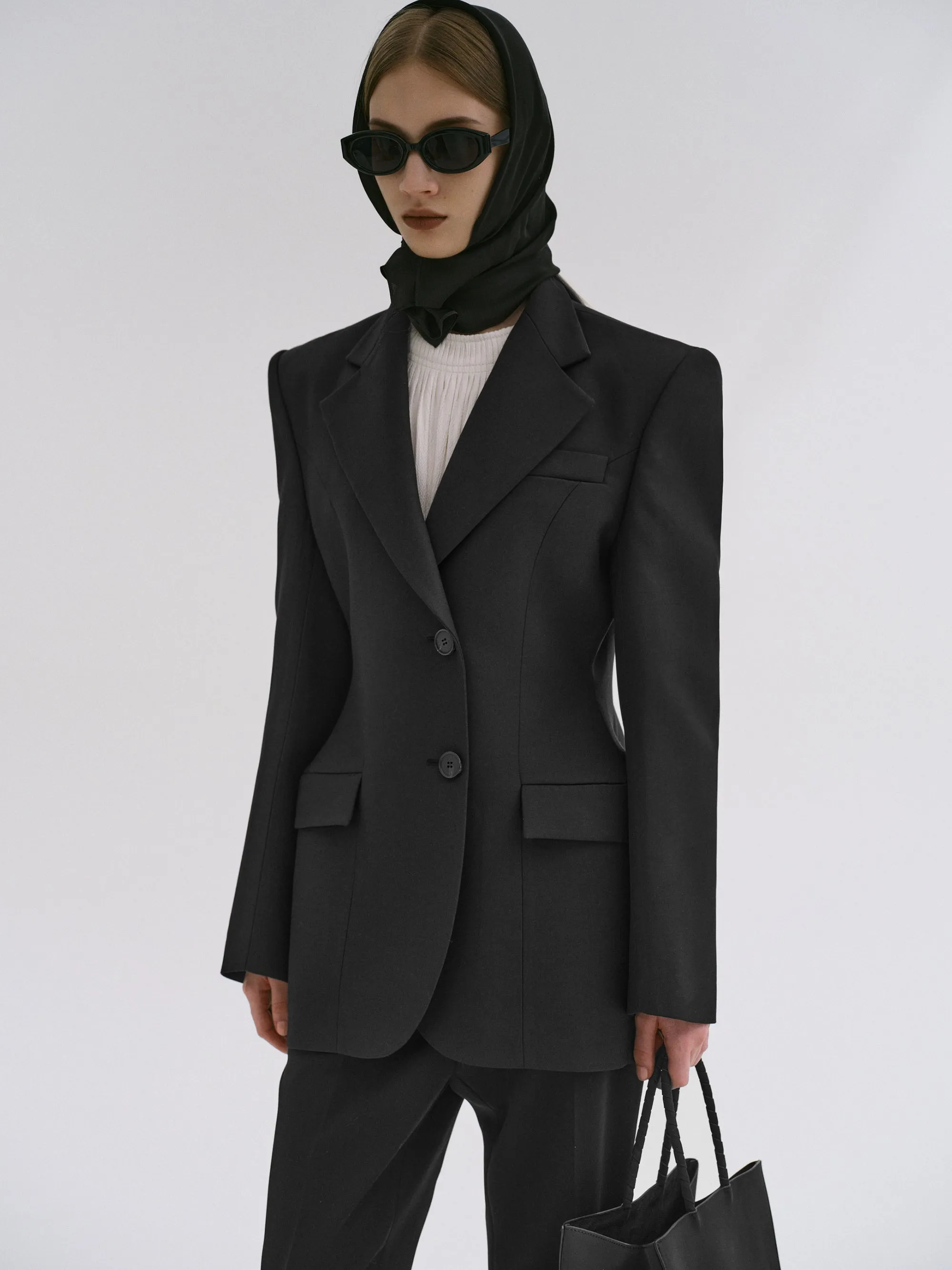 Poldo Hourglass Blazer, Black sold by Source Unknown product image thumbnail 2