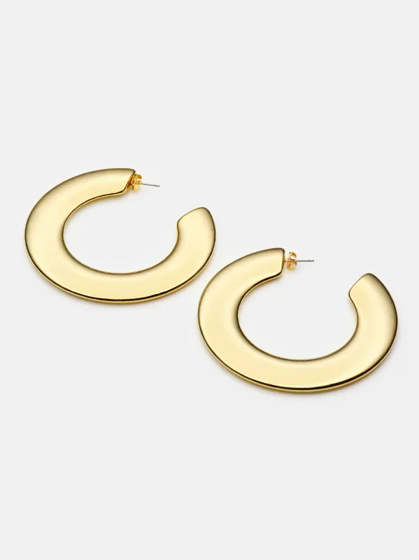 Hoop Earrings, Gold sold by Source Unknown