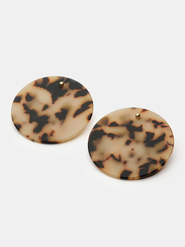 Tortoiseshell Stud Earrings, Brown sold by Source Unknown