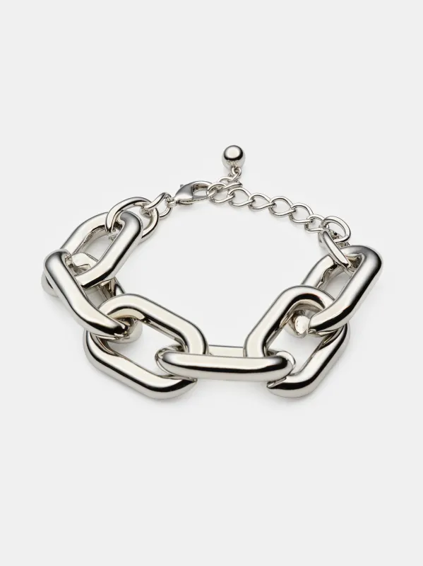 Chain Link Bracelet, Silver sold by Source Unknown