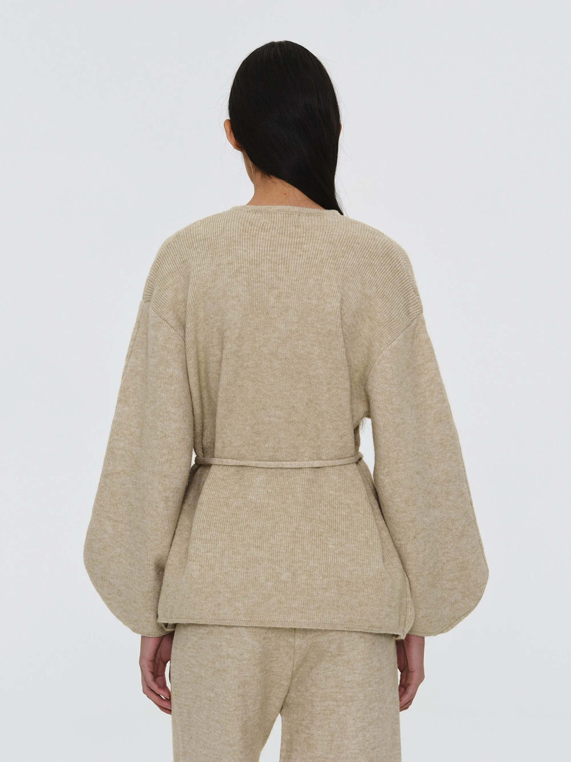 Robe Cardigan & Pants Set, Melange Beige sold by Source Unknown product image thumbnail 5