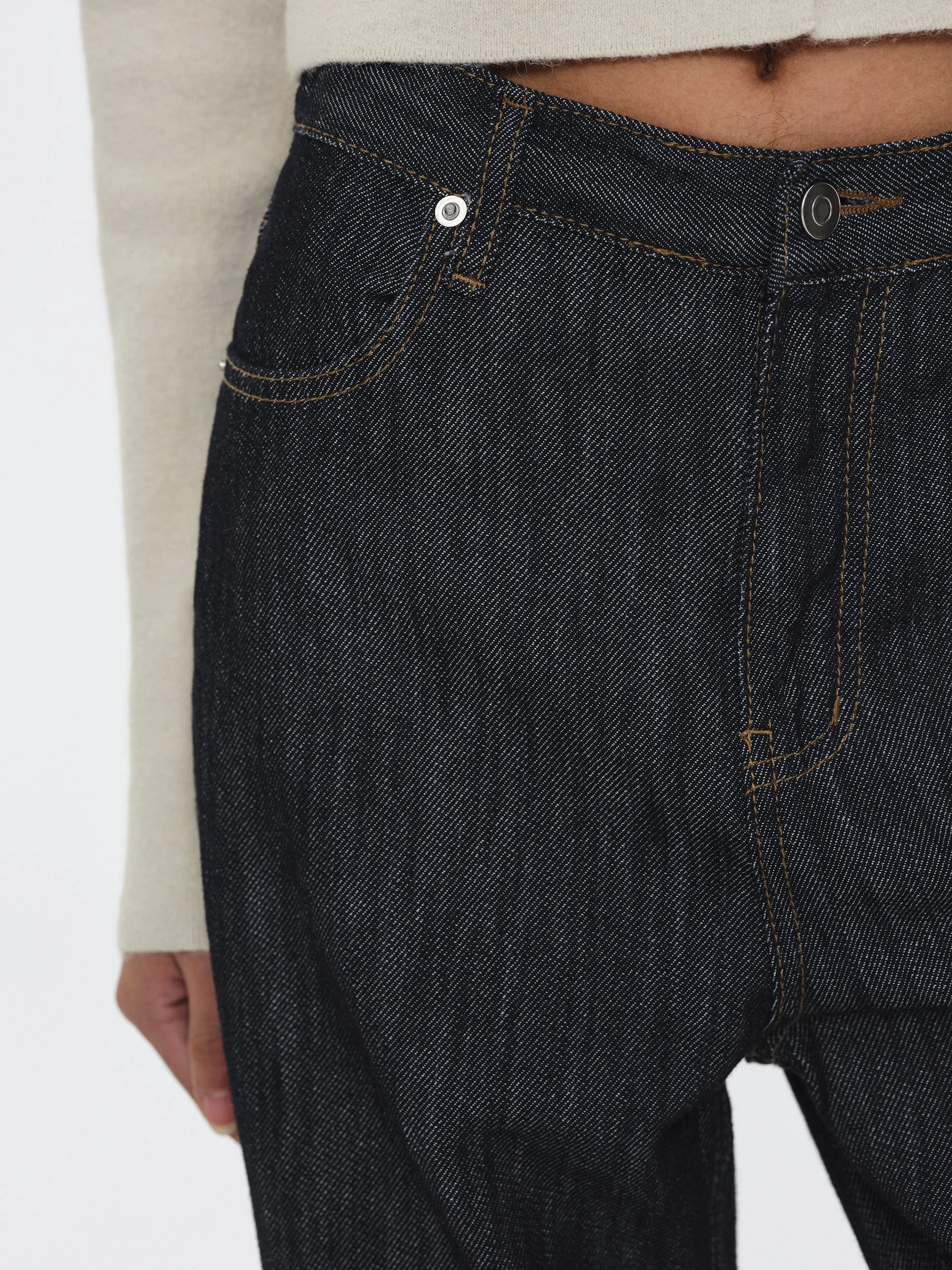 Raw Denim Slim Jeans, Indigo sold by Source Unknown product image thumbnail 2