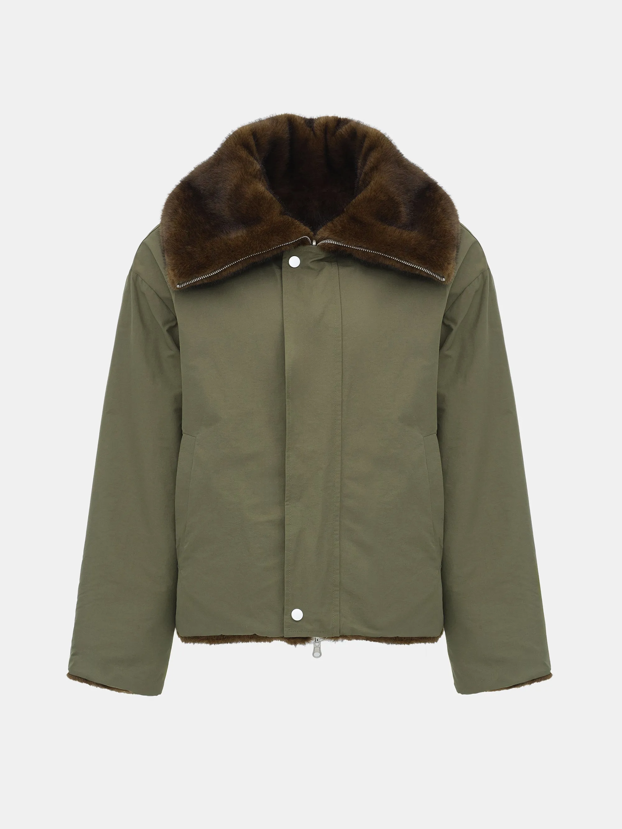 Reversible Faux-Fur Jacket, Brown sold by Source Unknown product image thumbnail 5