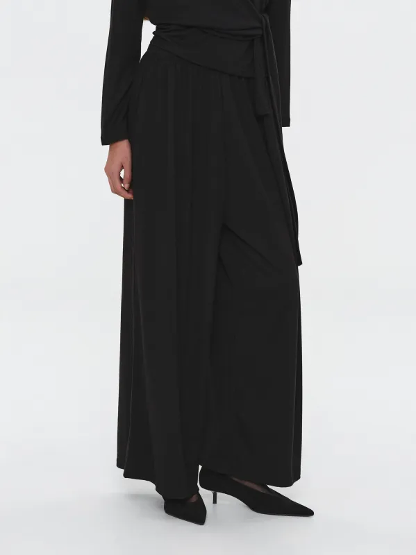 Peached Jersey Lounge Pants, Black made by Source Unknown