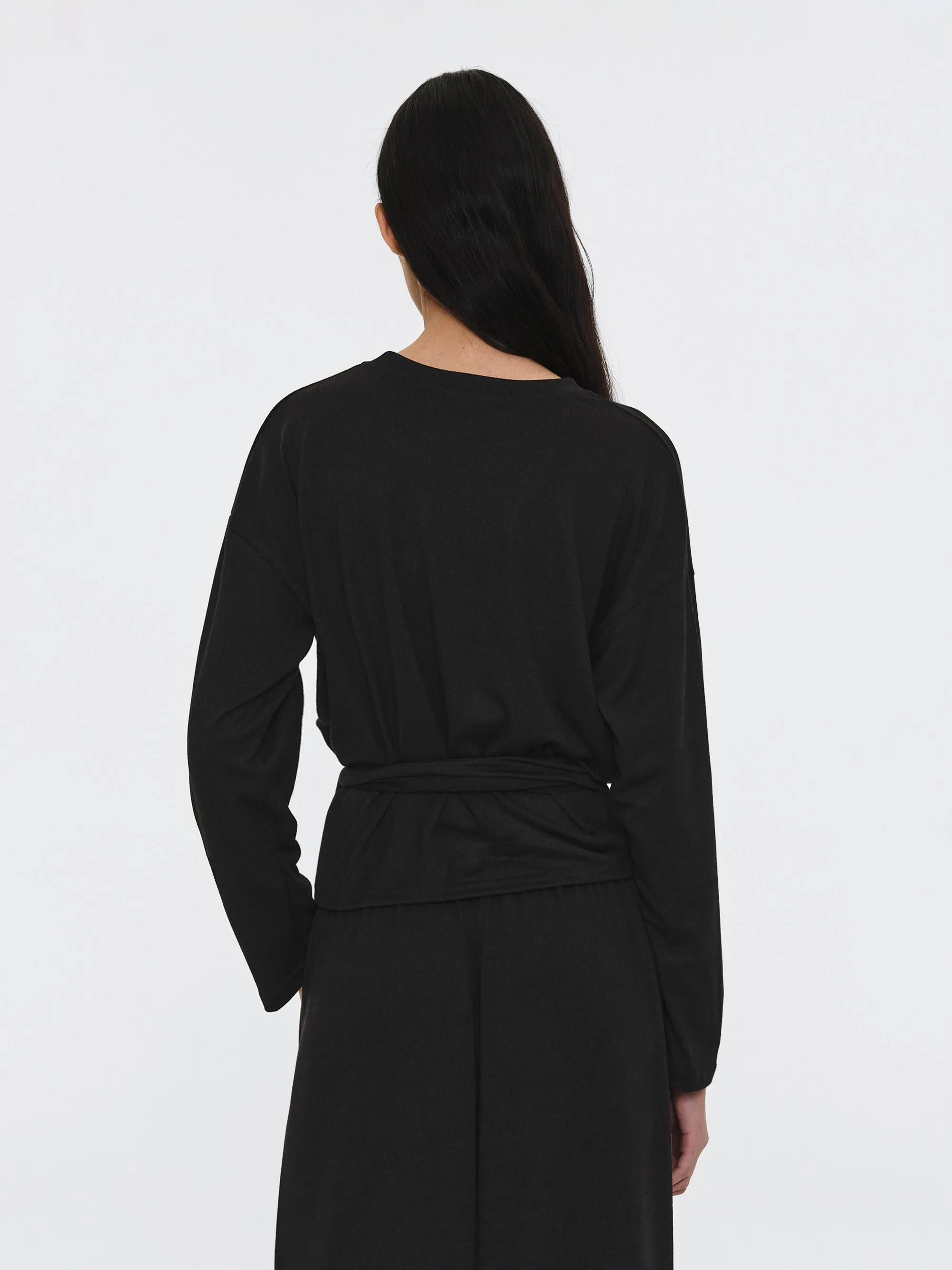 Peached Jersey Tie Tee, Black sold by Source Unknown product image thumbnail 3