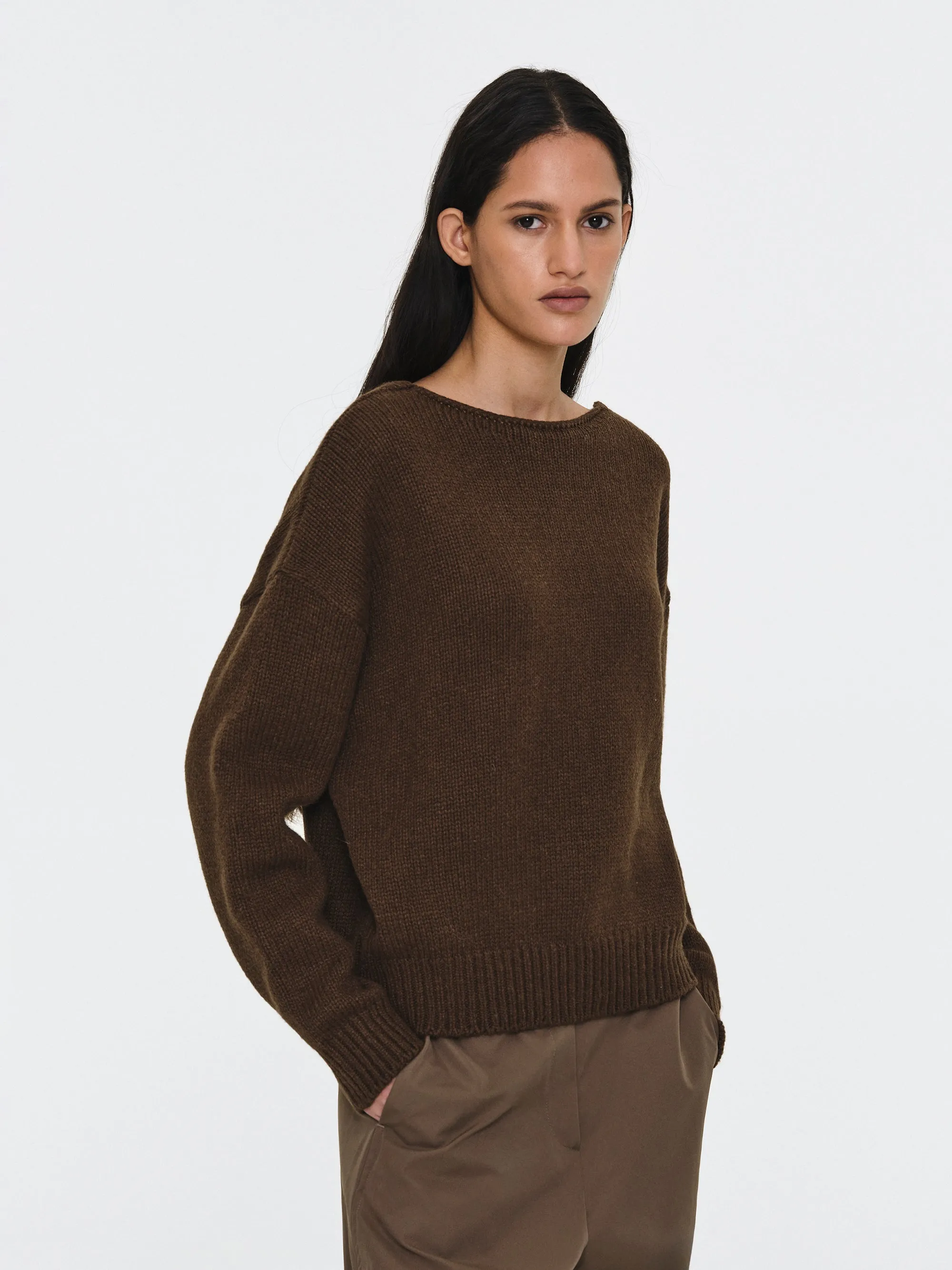 V-Back Sweater, Brown sold by Source Unknown