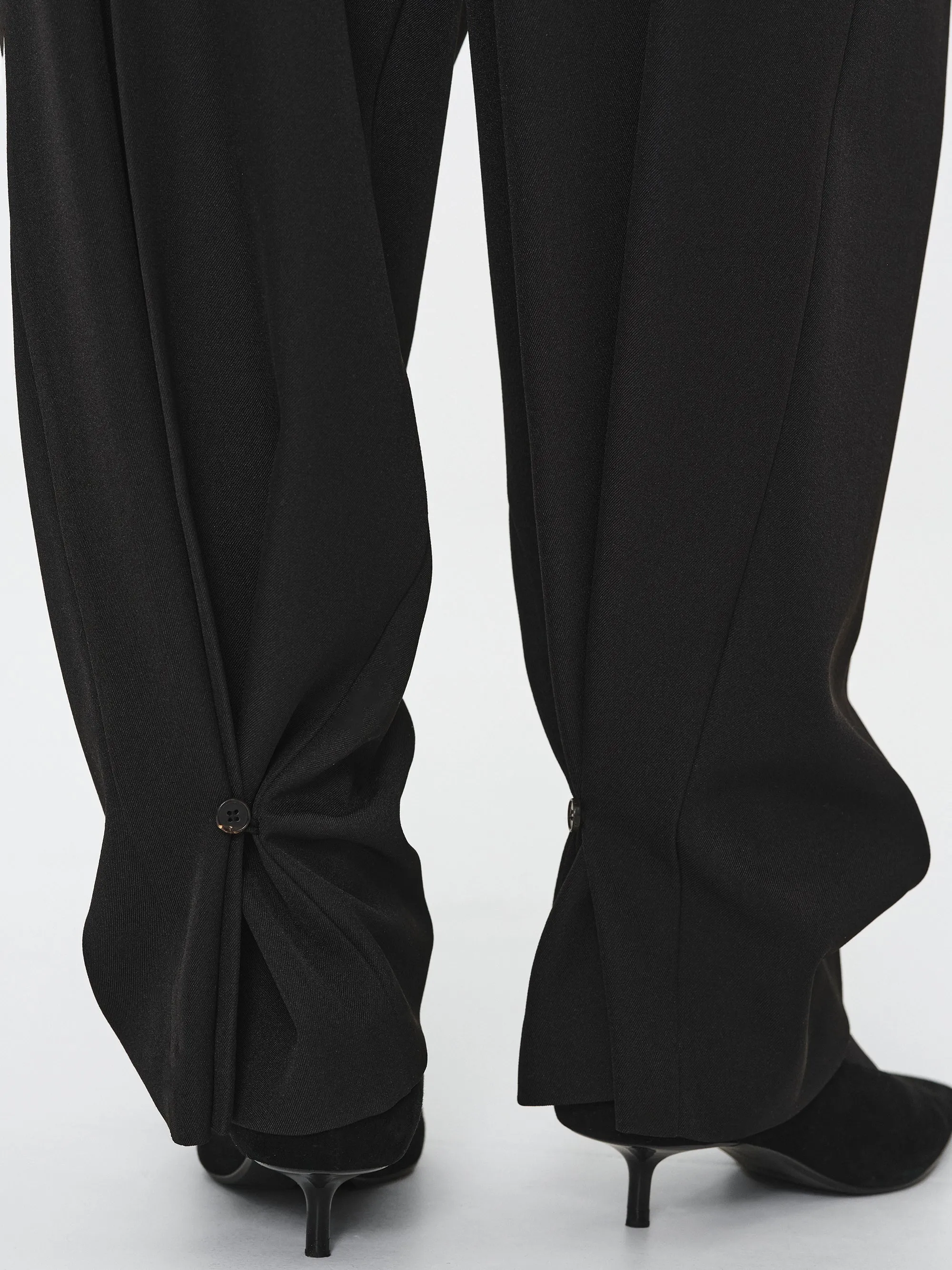Button Cuff Trousers, Black sold by Source Unknown product image thumbnail 2