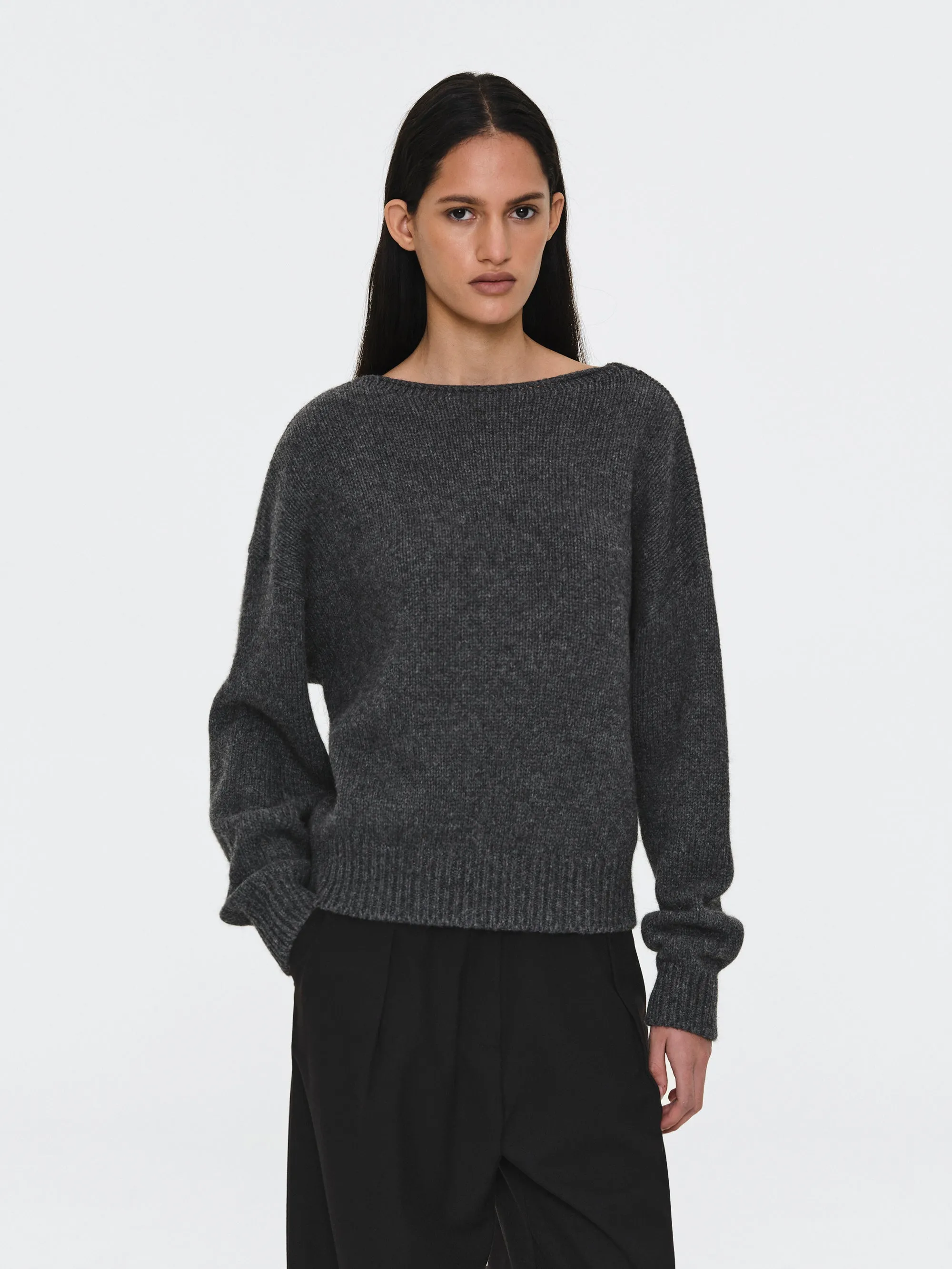 V-Back Sweater, Charcoal sold by Source Unknown product image thumbnail 2