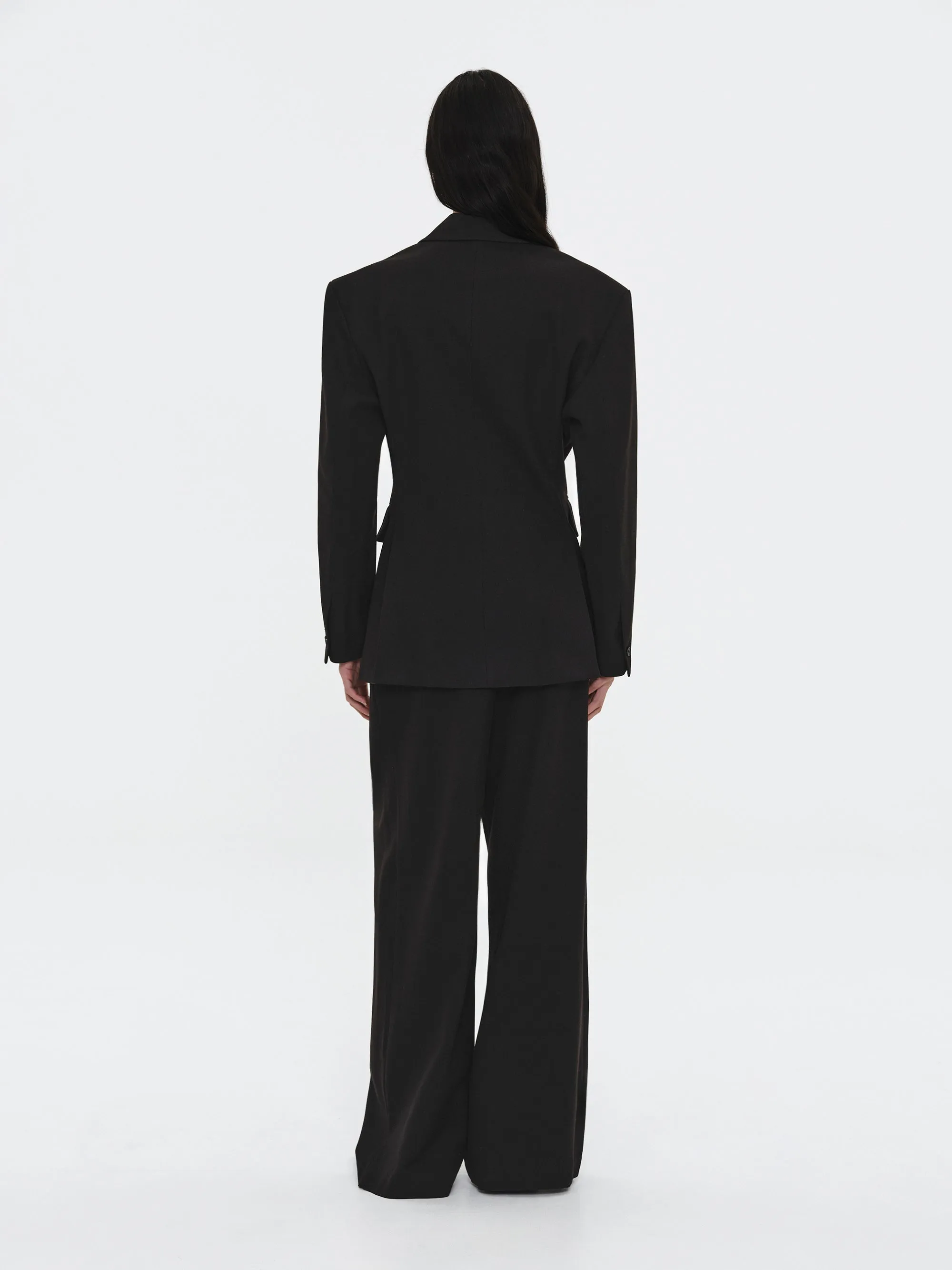 Cinched Suit Blazer, Black sold by Source Unknown product image thumbnail 4