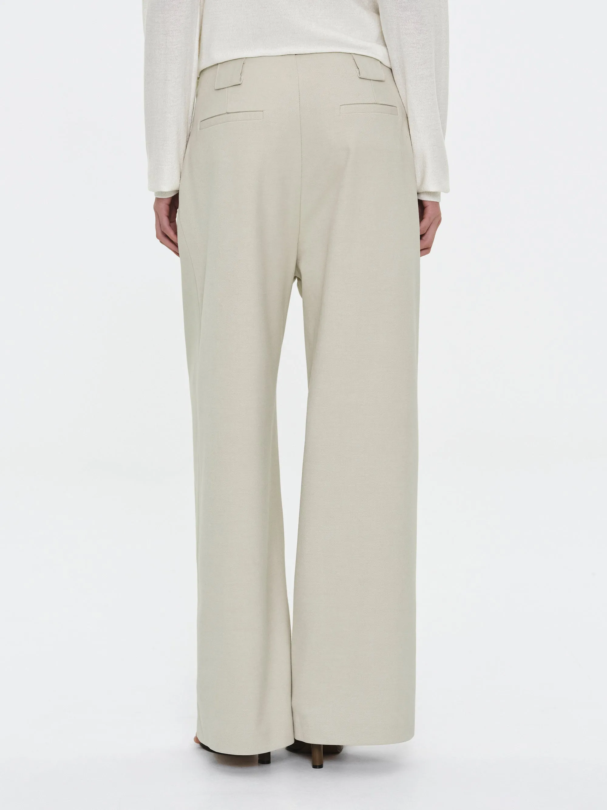 Single Pleated Trousers, Ivory sold by Source Unknown product image thumbnail 5