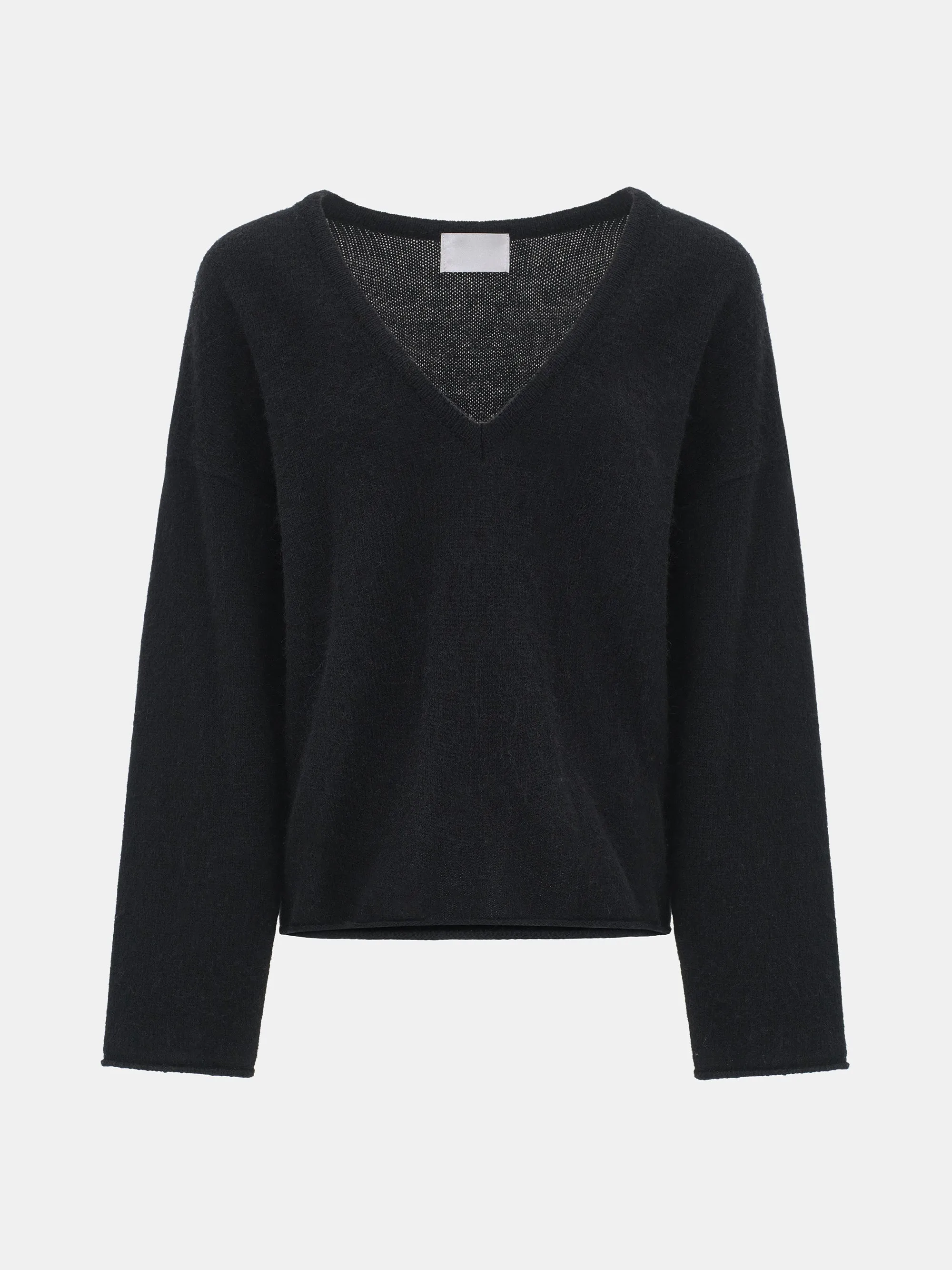 Brushed V-Neck Pullover, Black sold by Source Unknown product image thumbnail 5