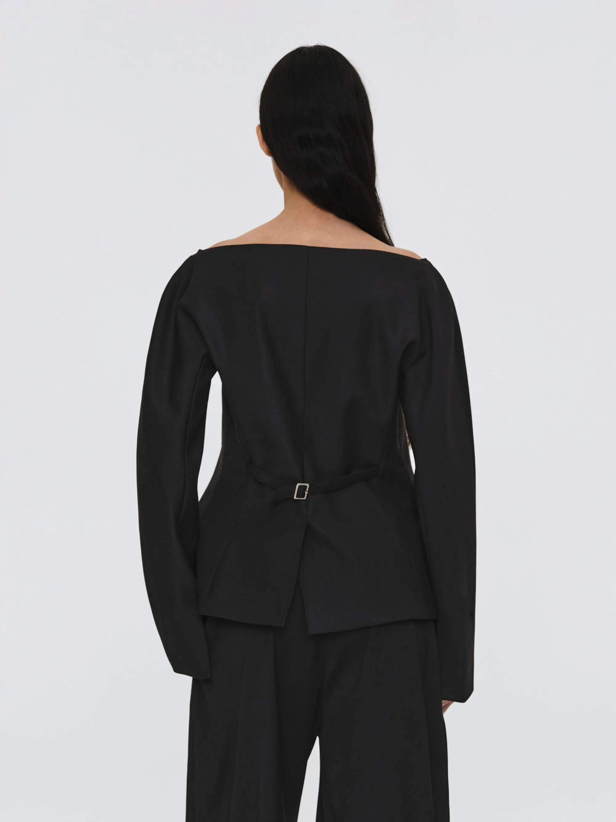 Open Neck Blazer, Black sold by Source Unknown product image thumbnail 5