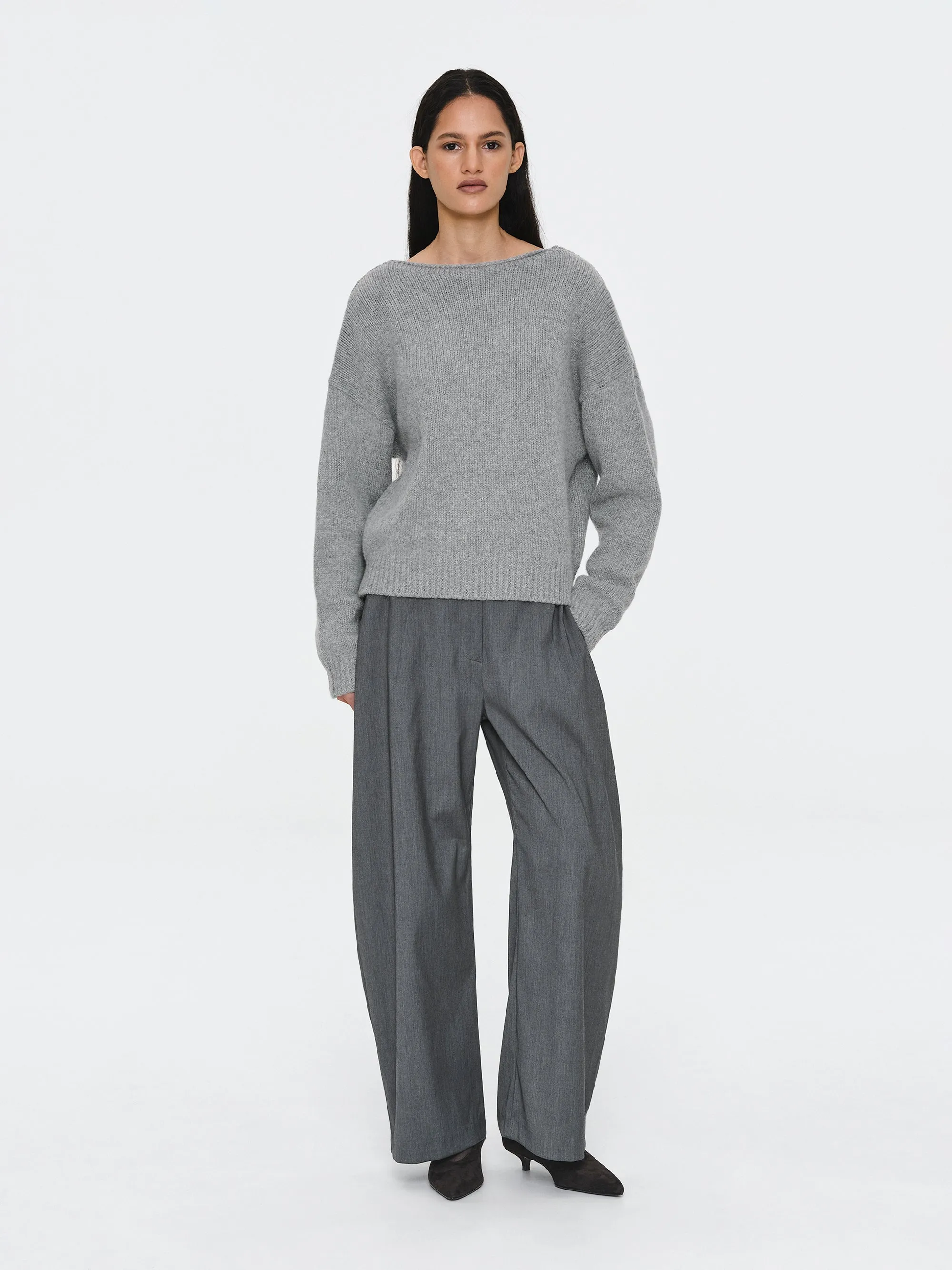 V-Back Sweater, Grey sold by Source Unknown product image thumbnail 3