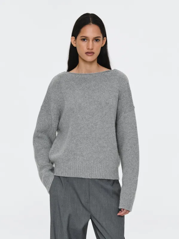 V-Back Sweater, Grey sold by Source Unknown