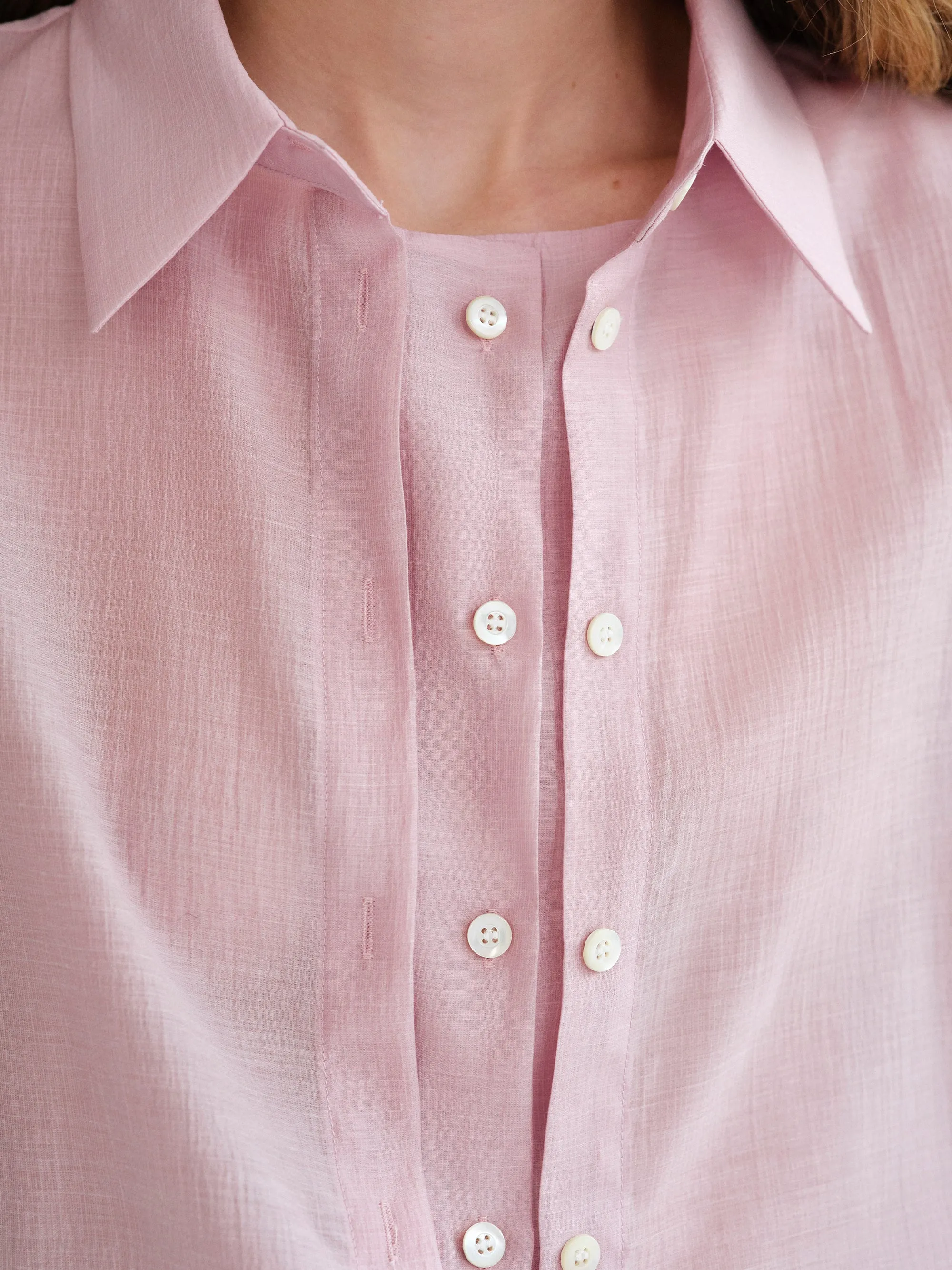 Rosano Double Placket Shirt, Pink sold by Source Unknown product image thumbnail 2