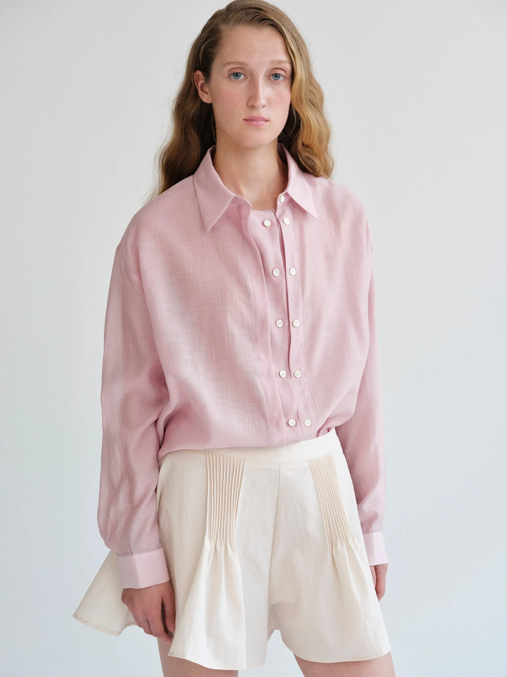Rosano Double Placket Shirt, Pink sold by Source Unknown product image thumbnail 3