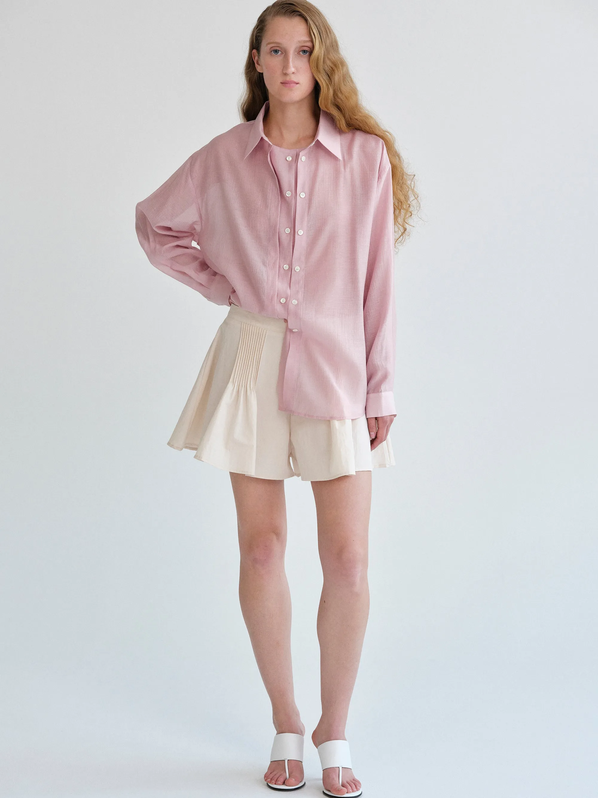 Rosano Double Placket Shirt, Pink sold by Source Unknown product image thumbnail 4