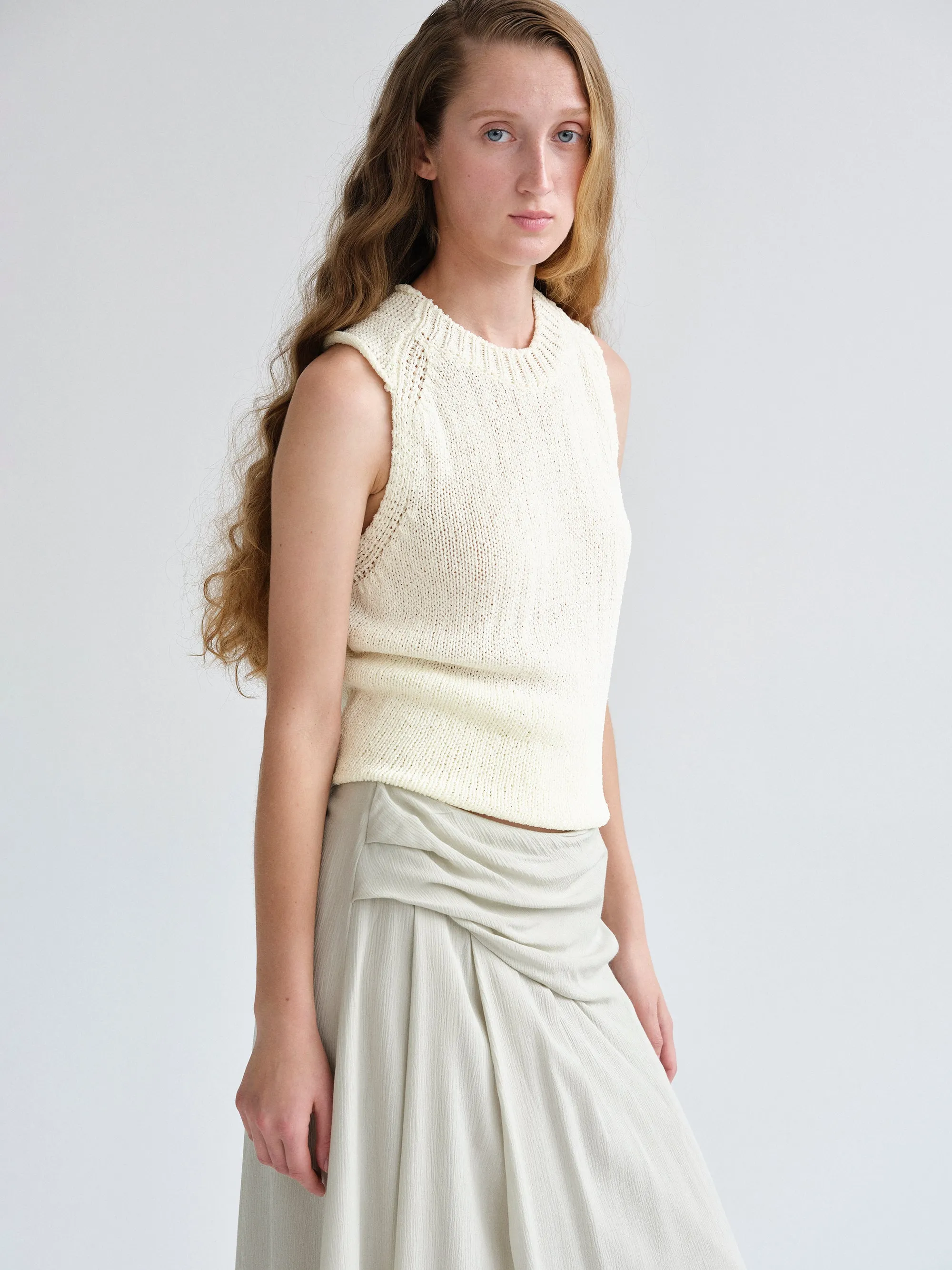Zeren Back Knot Knit Top, Ivory sold by Source Unknown product image thumbnail 5