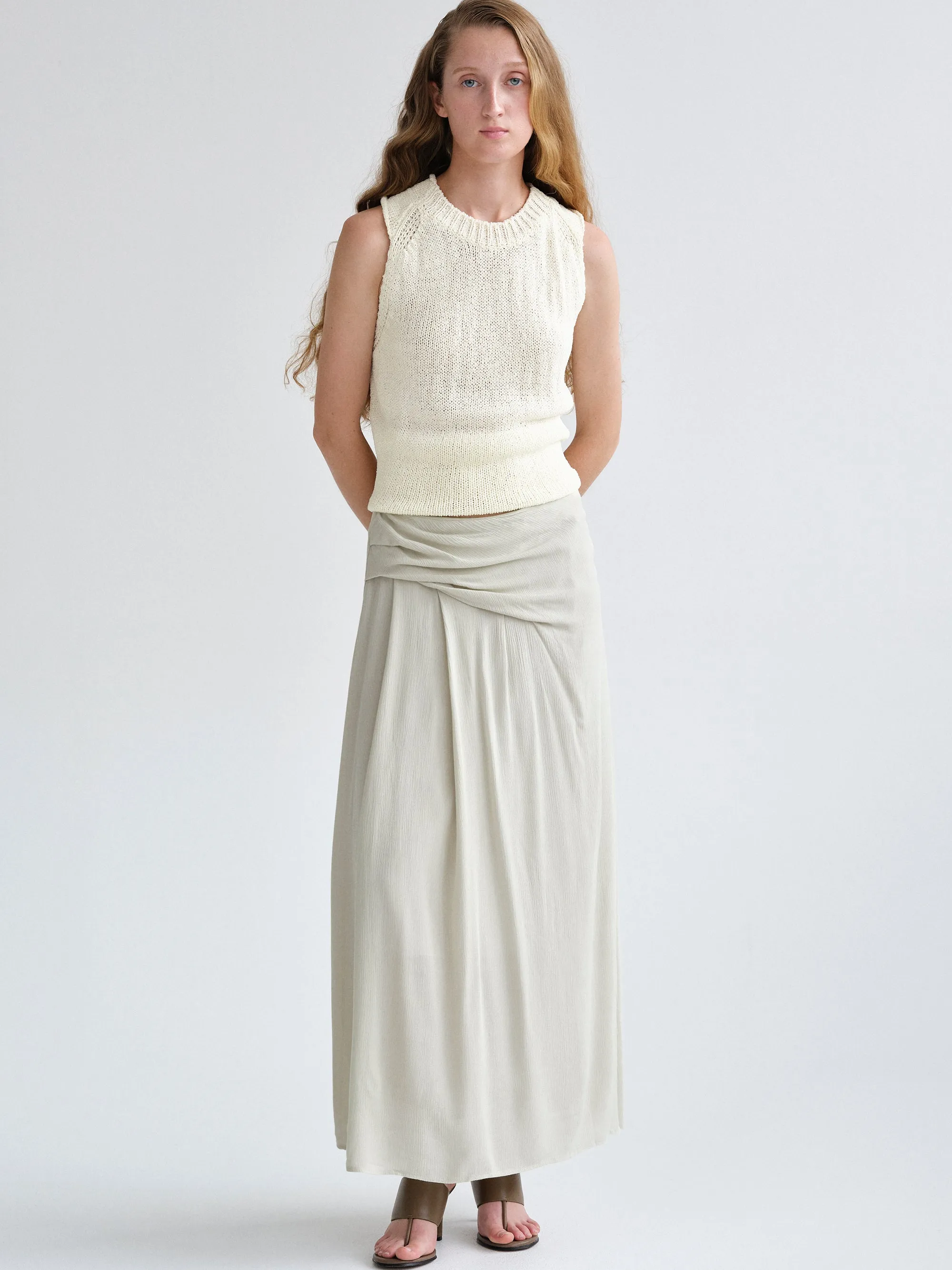 Zeren Back Knot Knit Top, Ivory sold by Source Unknown product image thumbnail 3