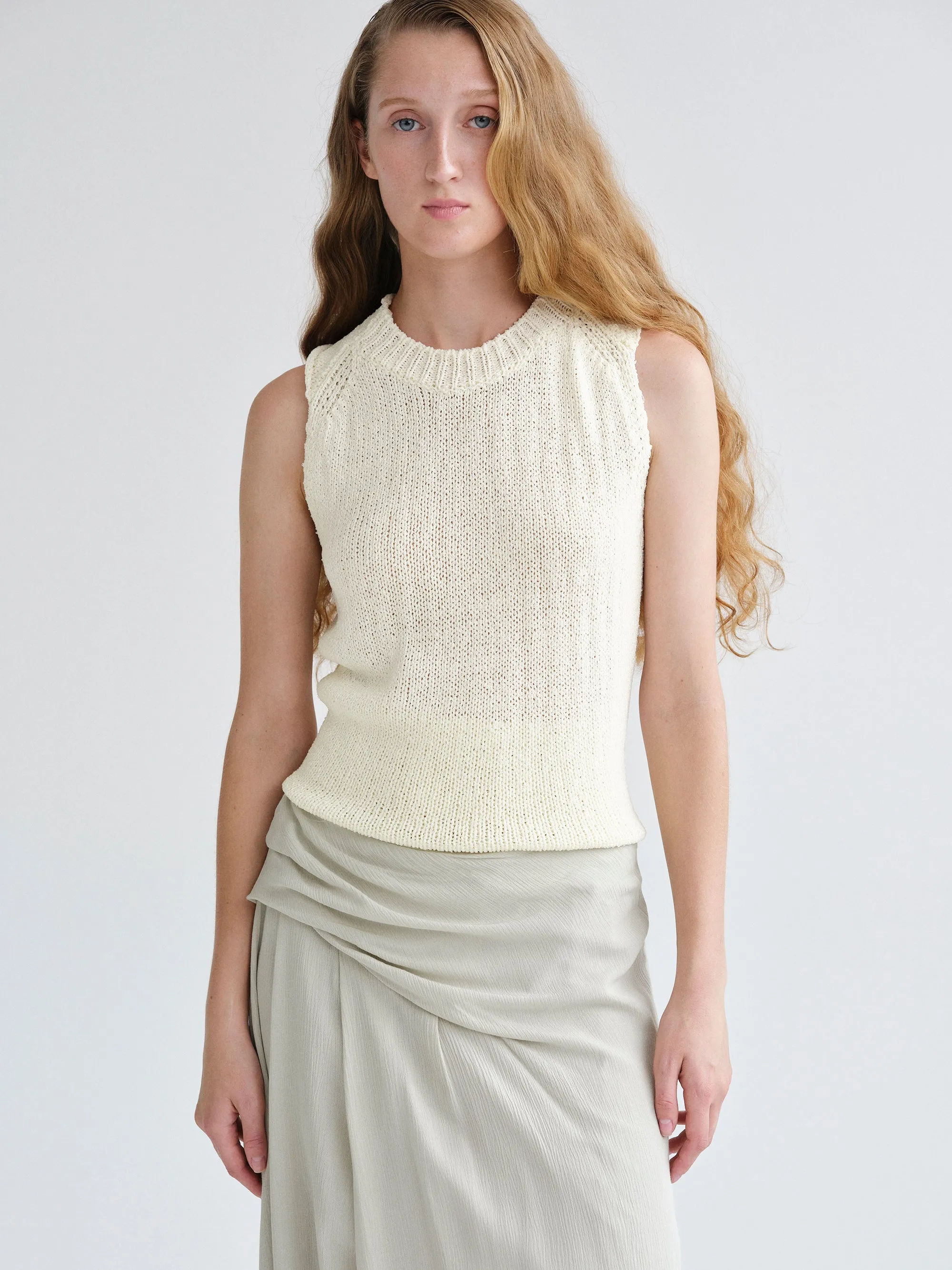 Zeren Back Knot Knit Top, Ivory sold by Source Unknown product image thumbnail 2