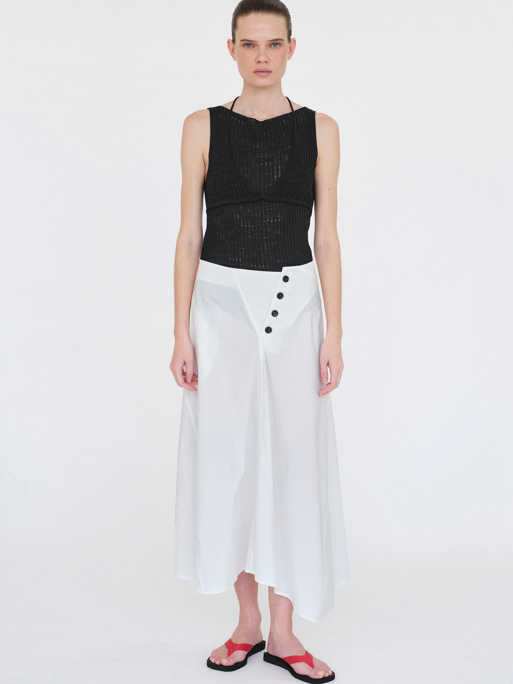 Reine Dual-Layer Knit Top, Black sold by Source Unknown product image thumbnail 5