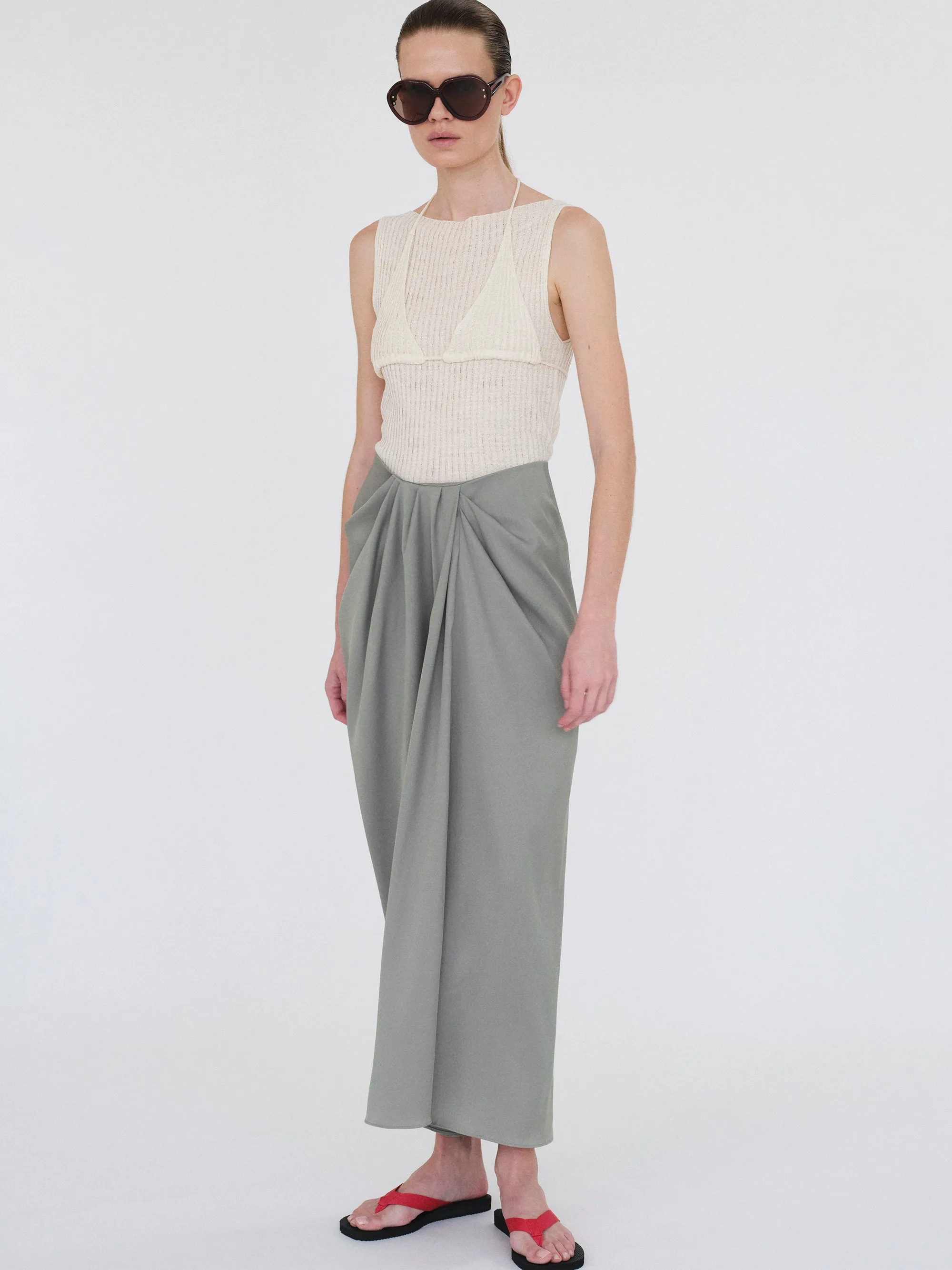 Reine Dual-Layer Knit Top, Ivory sold by Source Unknown product image thumbnail 5