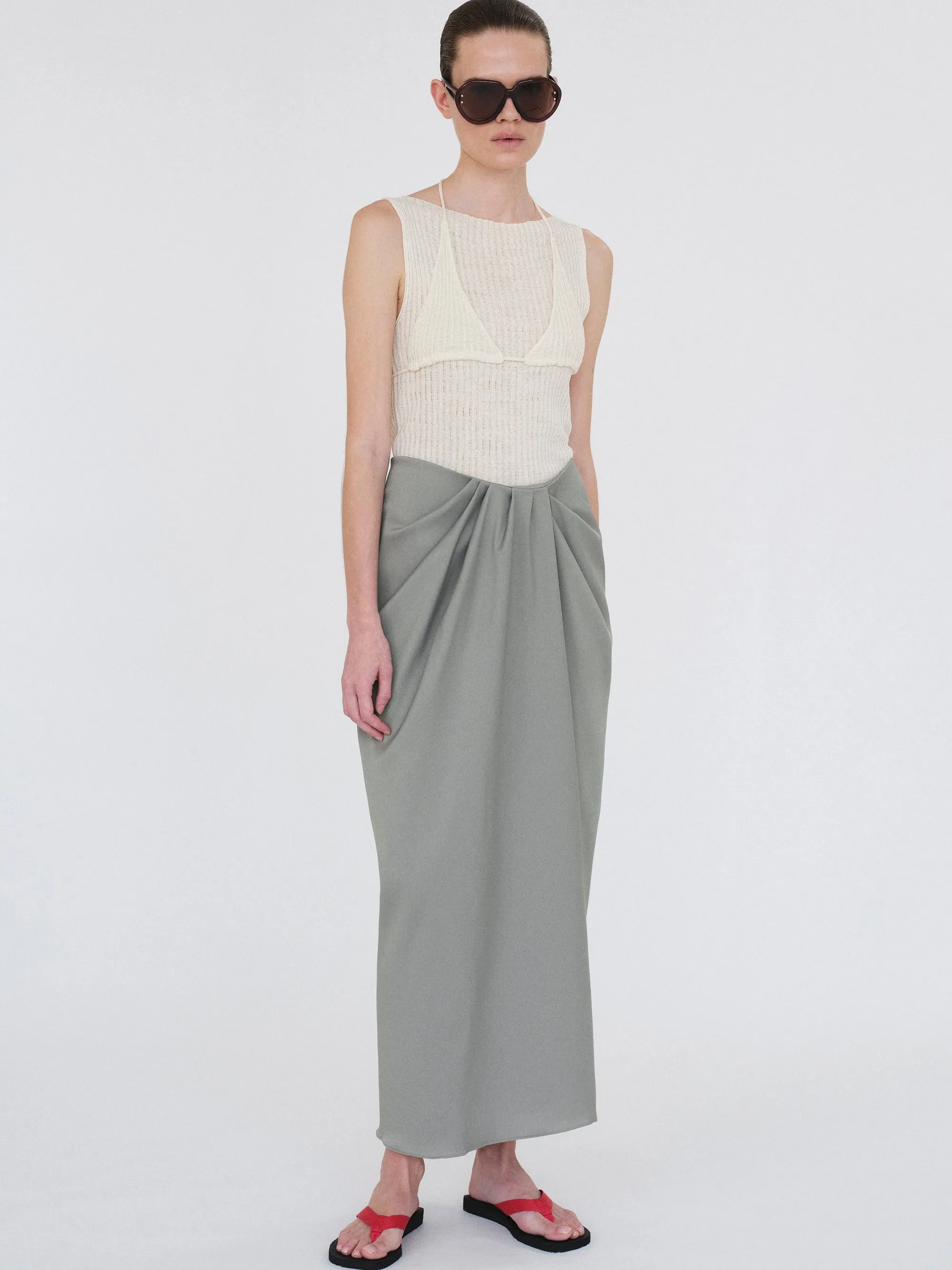 Reine Dual-Layer Knit Top, Ivory sold by Source Unknown product image thumbnail 2