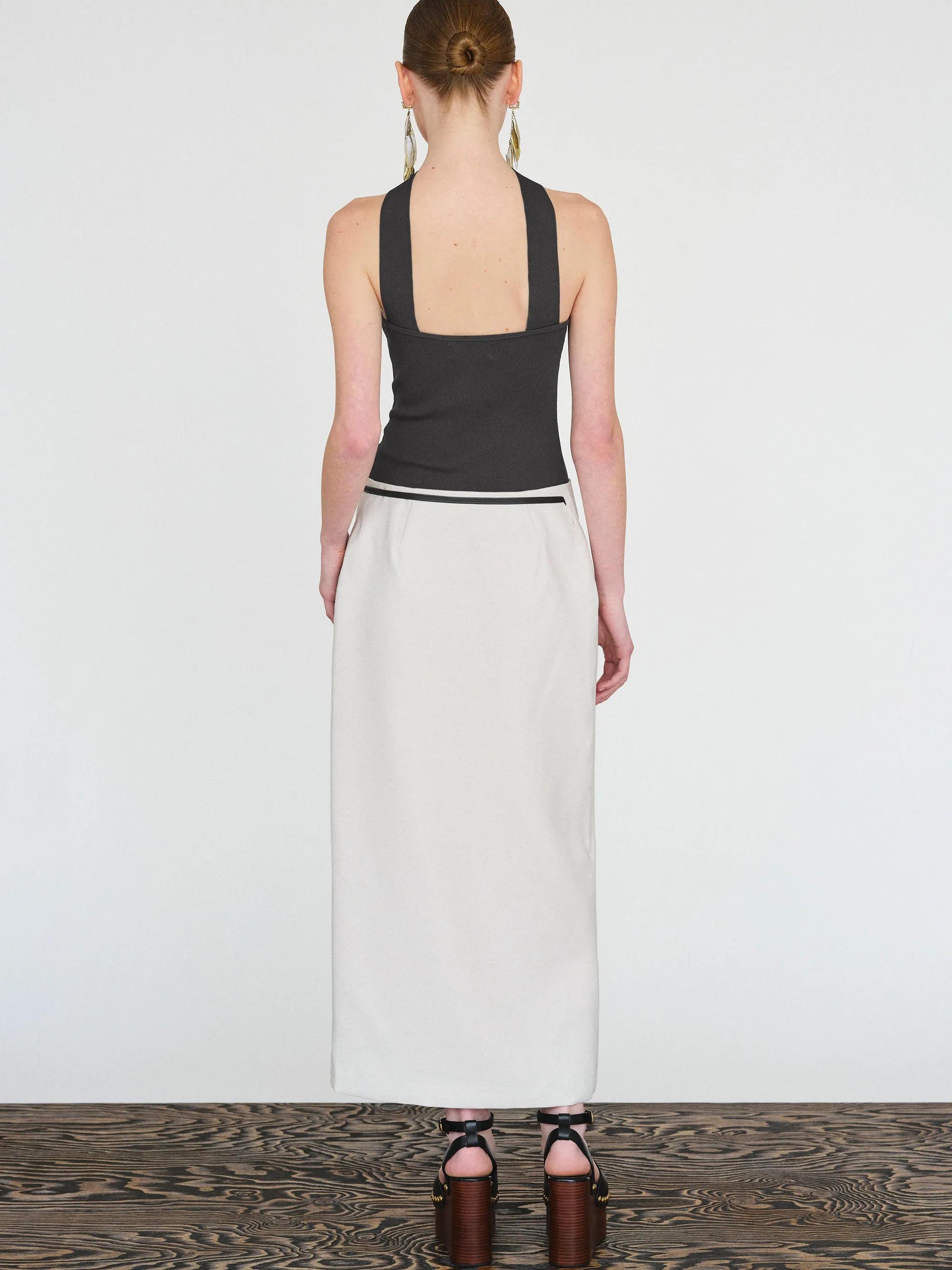 Osyne Wrap Linen Skirt, Ivory sold by Source Unknown product image thumbnail 4