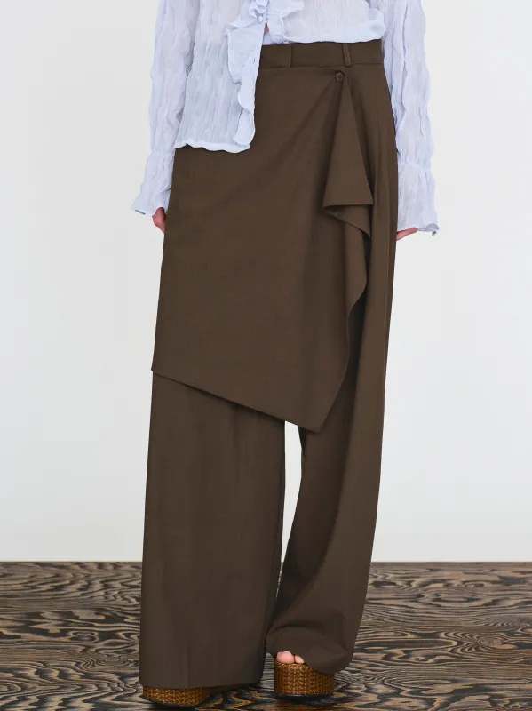 Hane Wide Pareo Trousers, Brown sold by Source Unknown