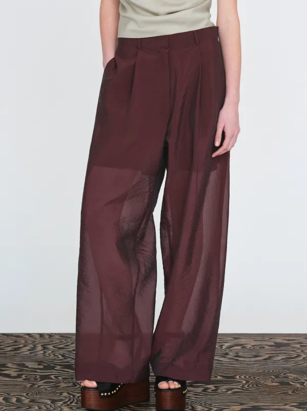 Ada Semi Sheer Trousers, Wine sold by Source Unknown