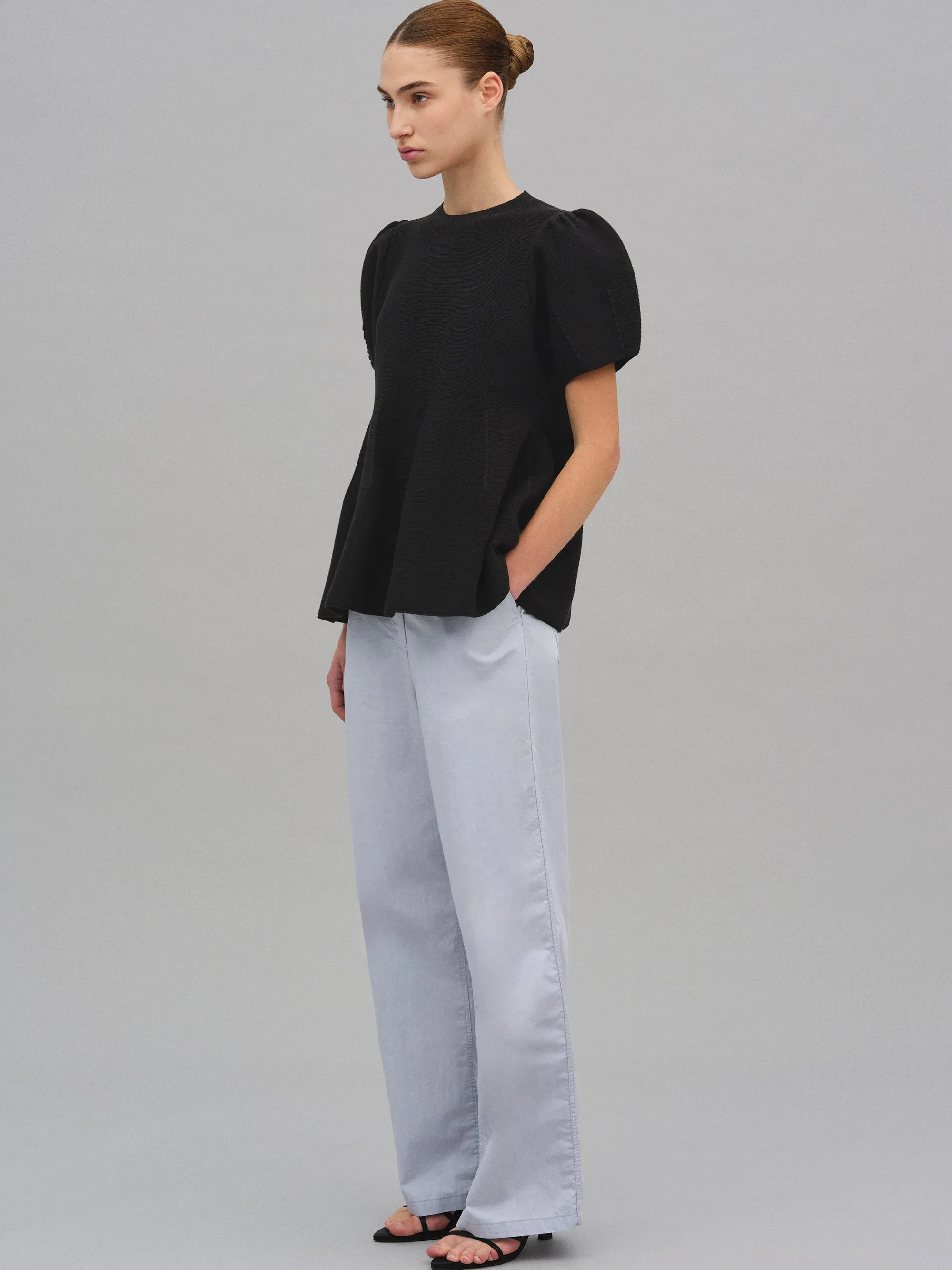 Givston Puff Sleeve Tulip Top, Black sold by Source Unknown product image thumbnail 2