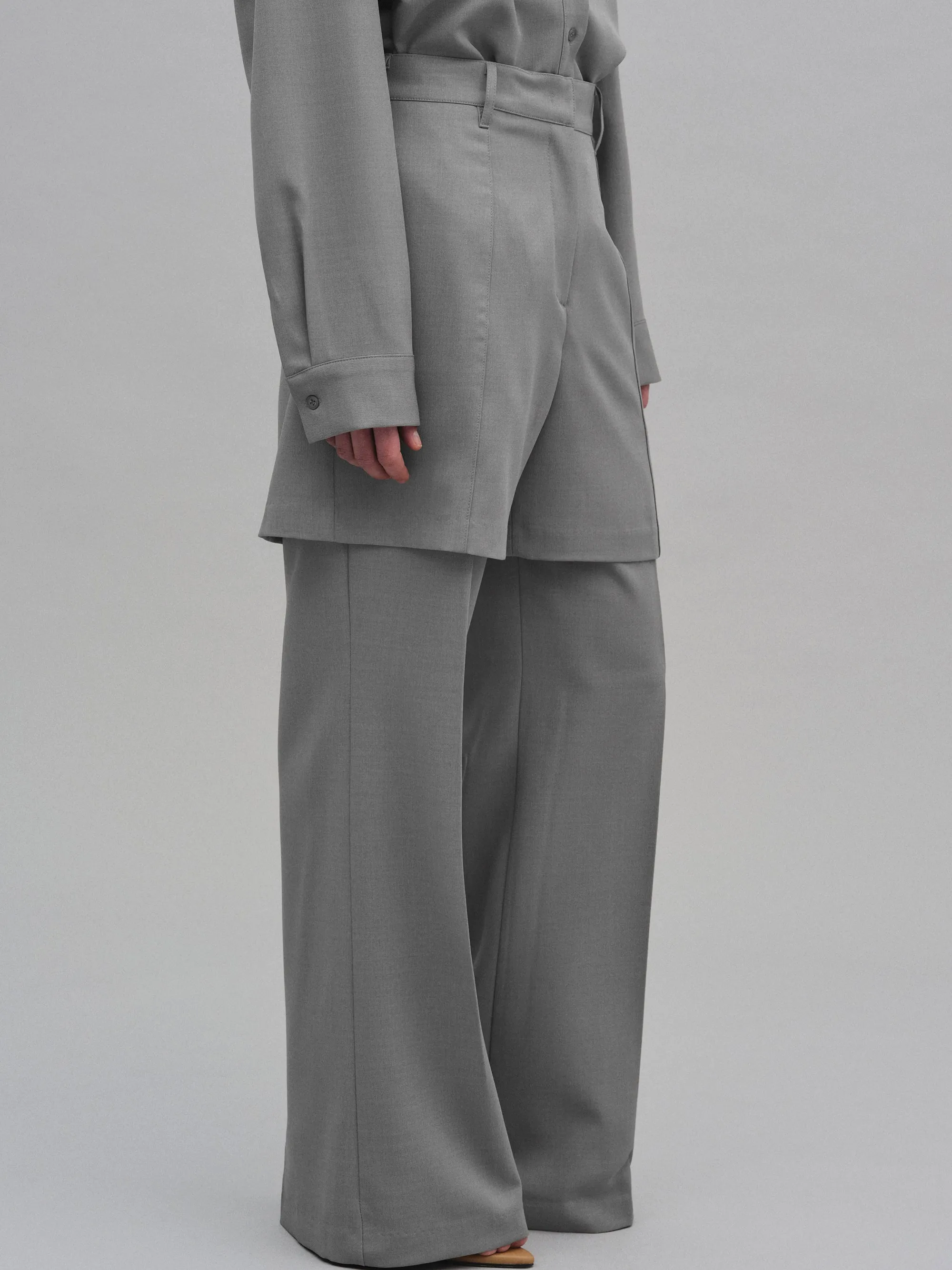 Calla Layered Trousers, Grey sold by Source Unknown product image thumbnail 2