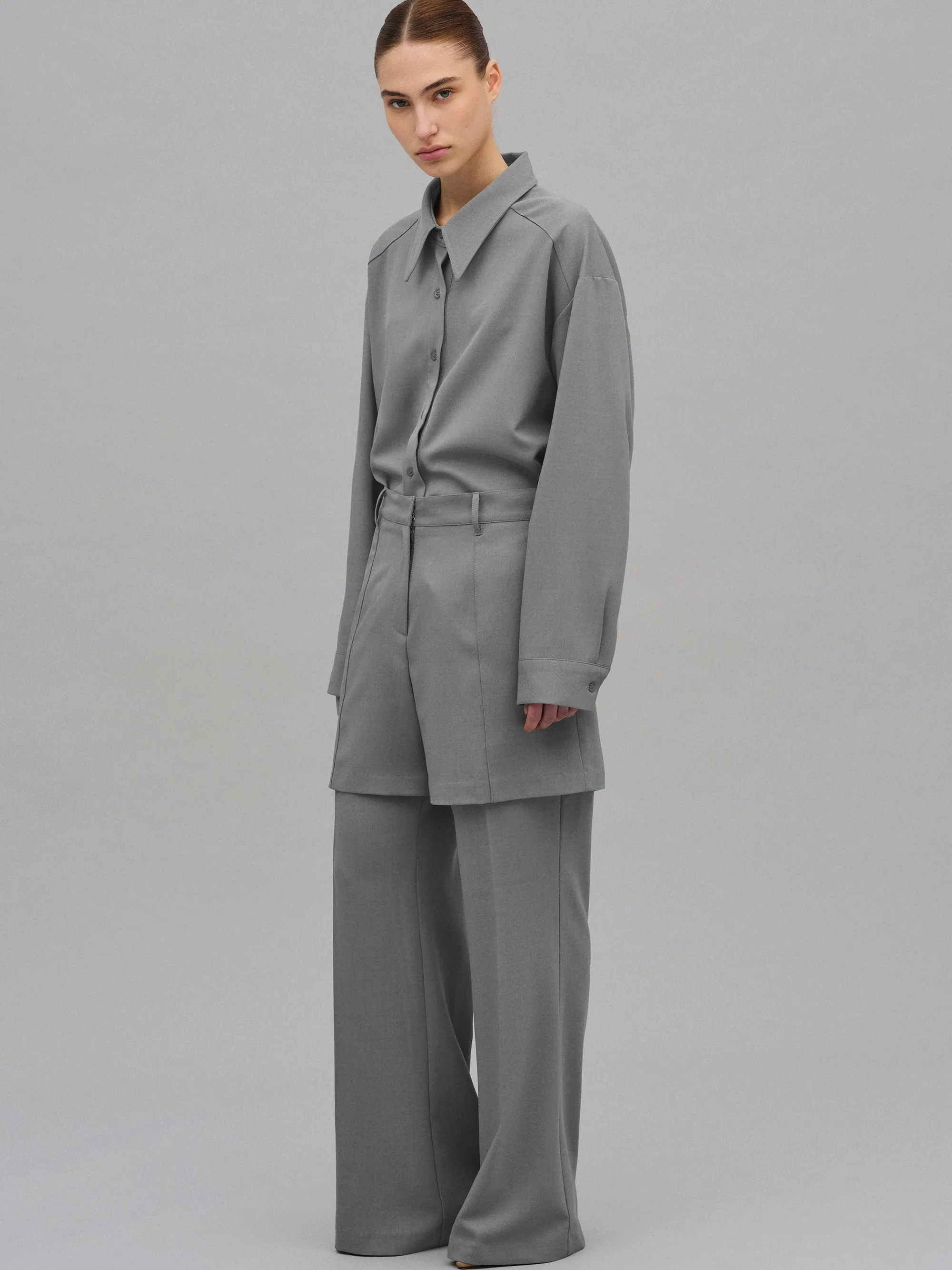 Calla Layered Trousers, Grey sold by Source Unknown product image thumbnail 3