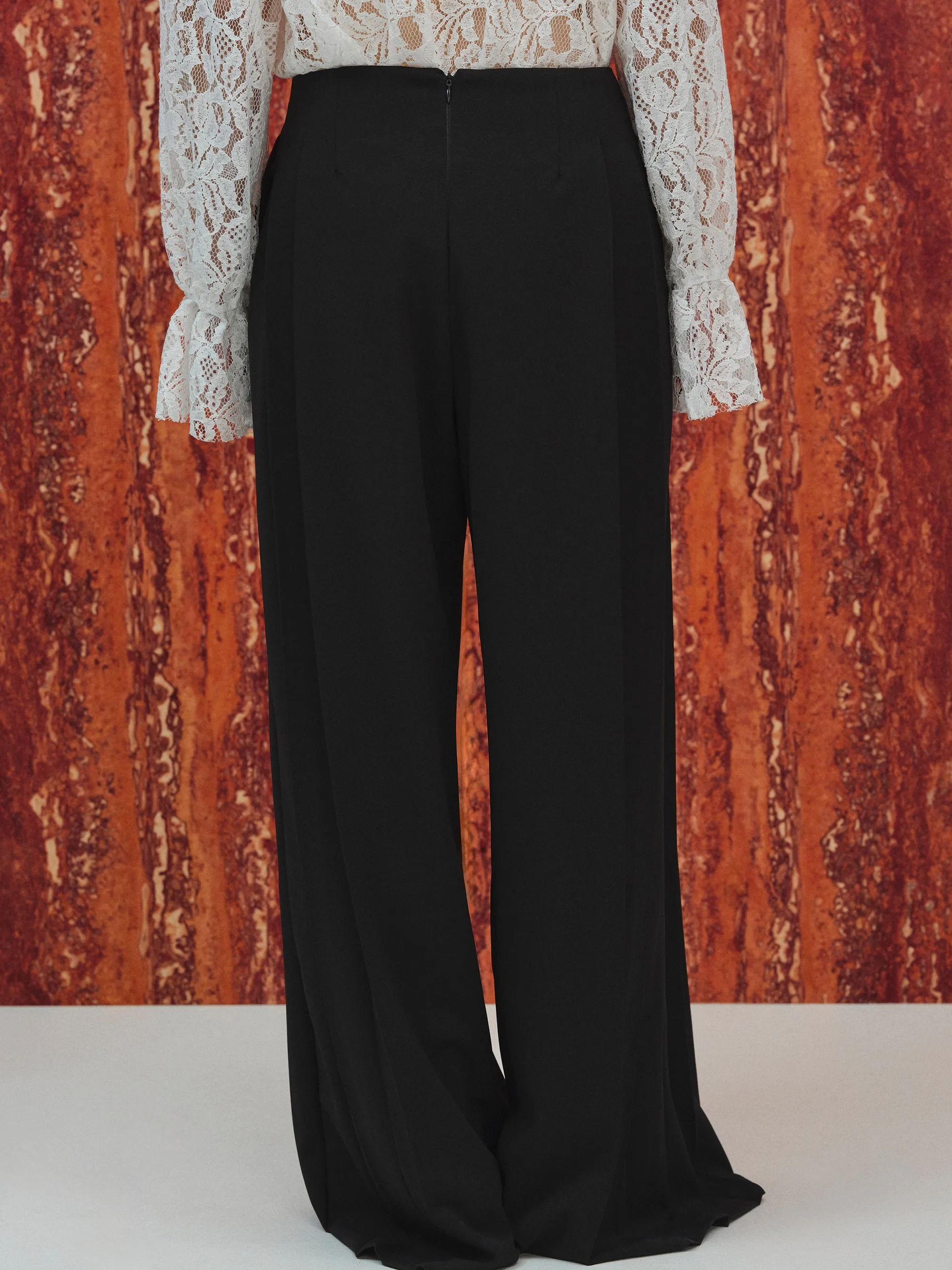Cassini Pleated Long Trousers, Black sold by Source Unknown product image thumbnail 5