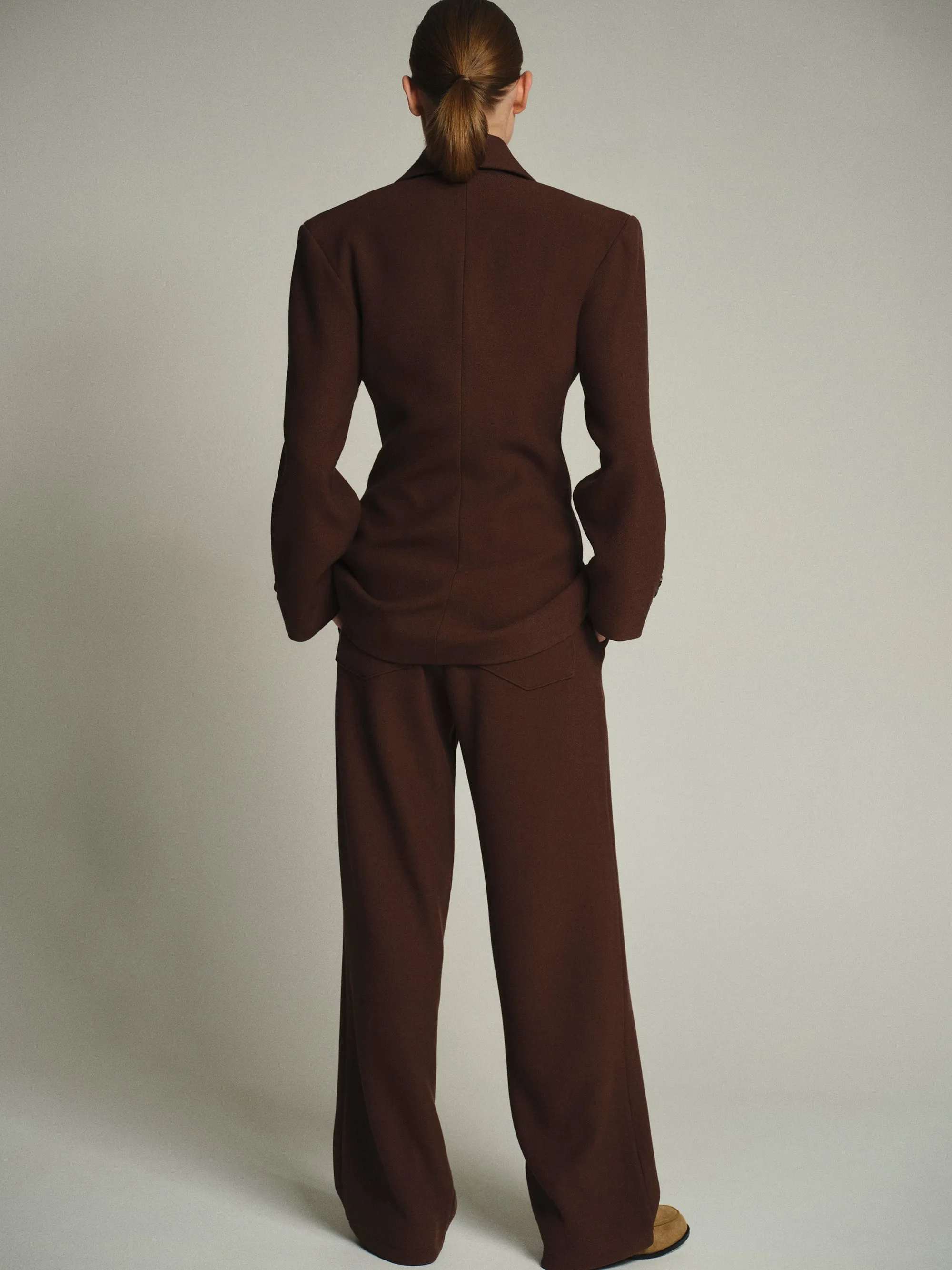 Nangy Double Breasted Cinched Blazer, Brown sold by Source Unknown product image thumbnail 5