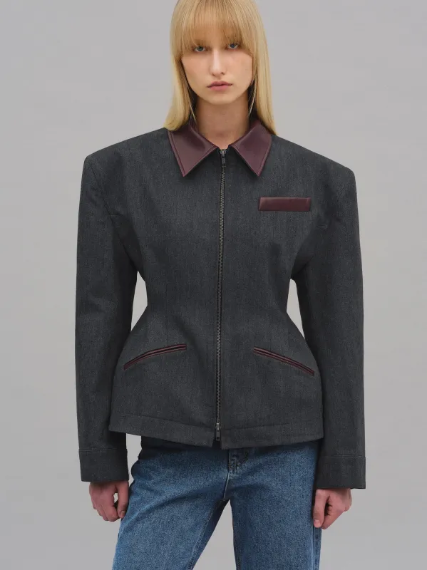 Vesta Hourglass Canvas Work Jacket, Ebony made by Source Unknown