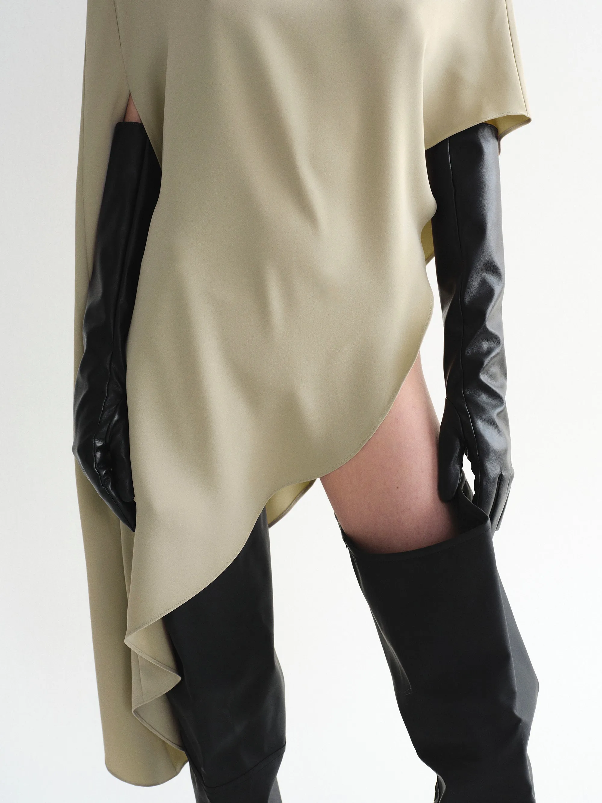 Amia Asymmetric Satin Blouse, Pearl sold by Source Unknown product image thumbnail 5